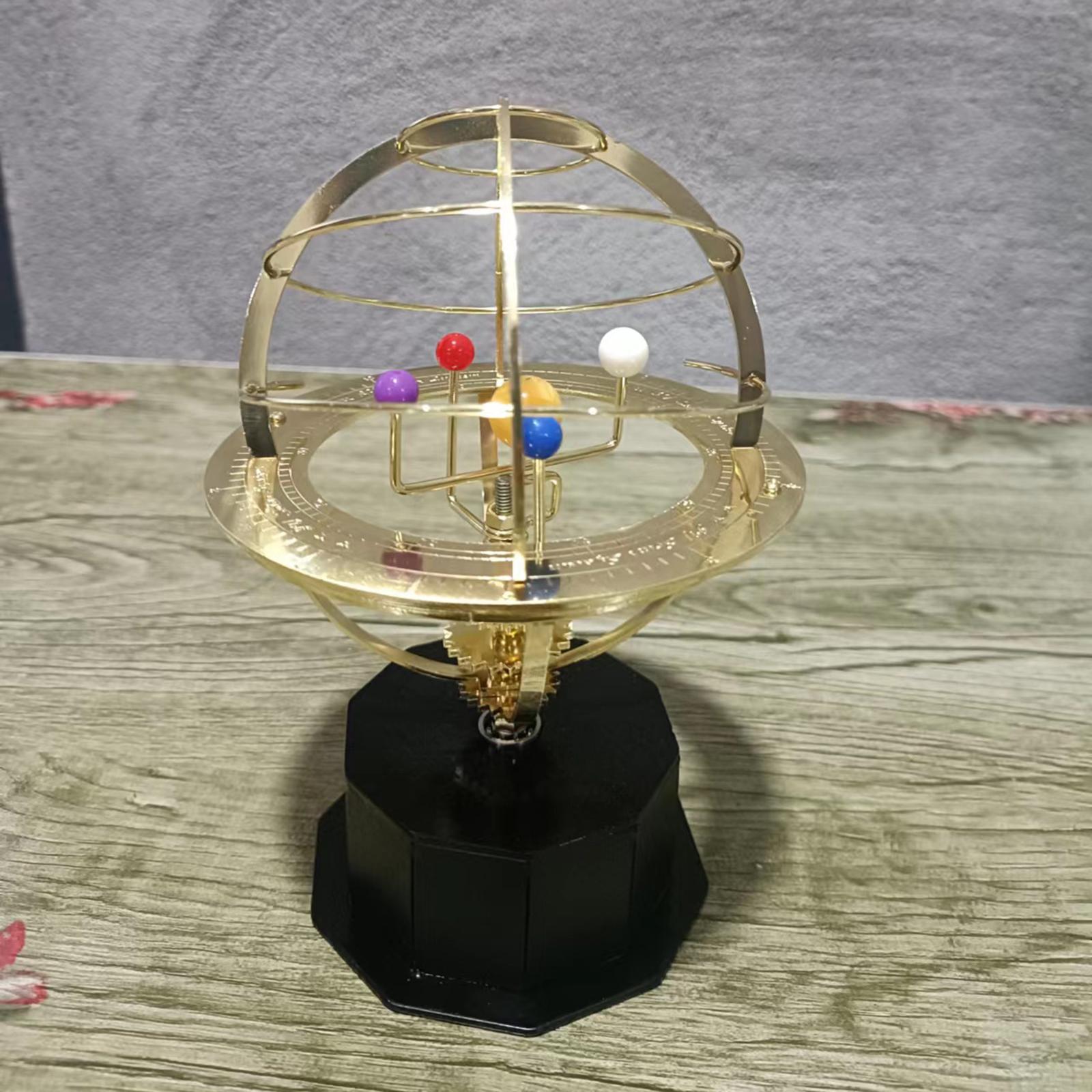 Metal Grand Orrery Model of The Solar System Decor Tabletop Planets