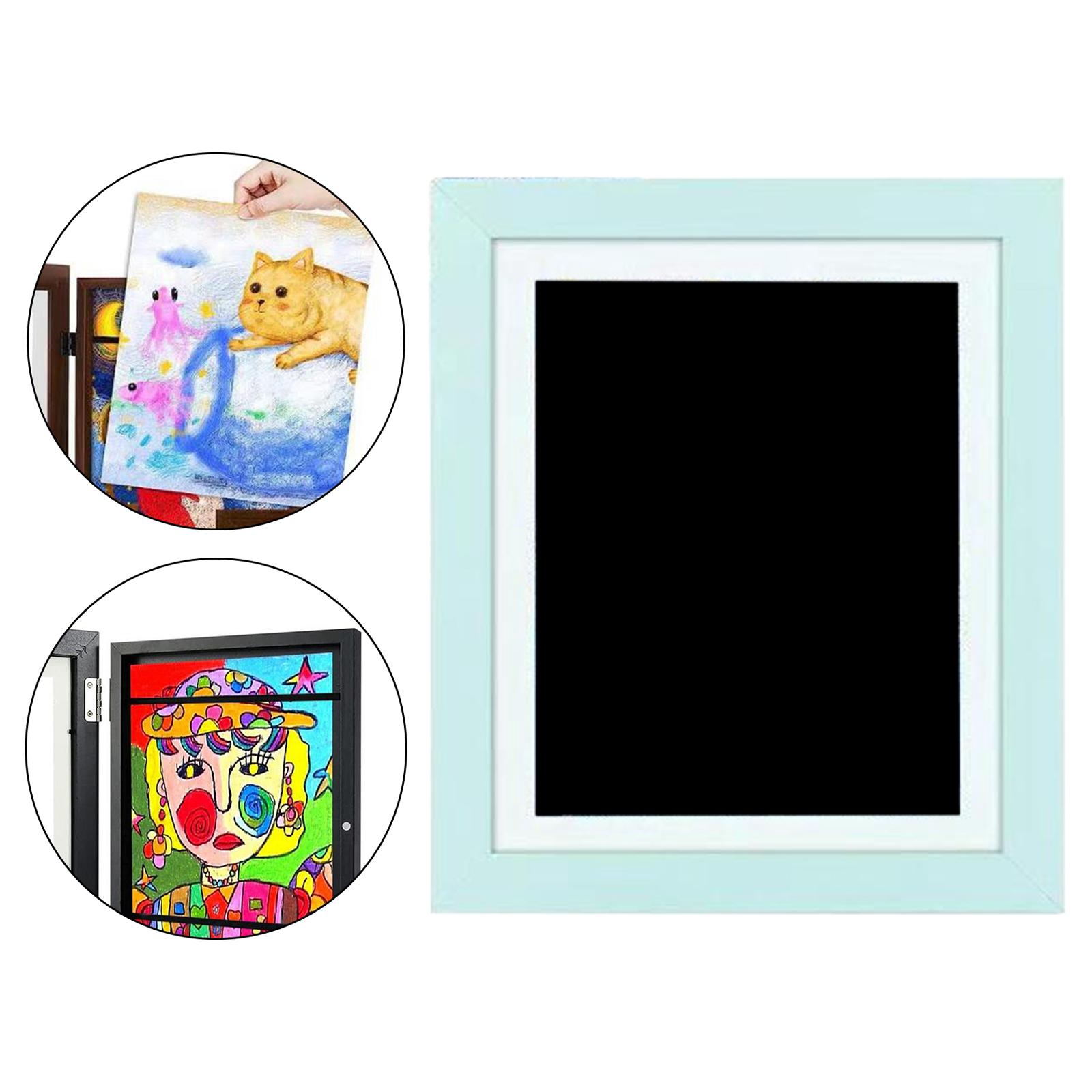 Kids Artwork Frames Changeable Home Decoration Front Open Picture Frame Blue