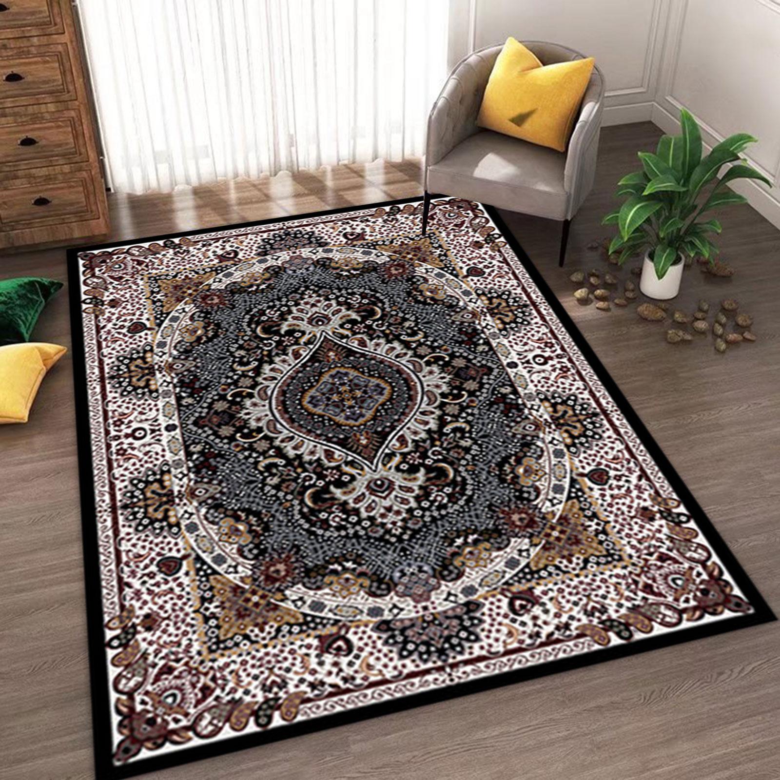 Area Rugs Bedroom 60cmx90cm Traditional Dining Table Non Skid Persian Carpet Style C