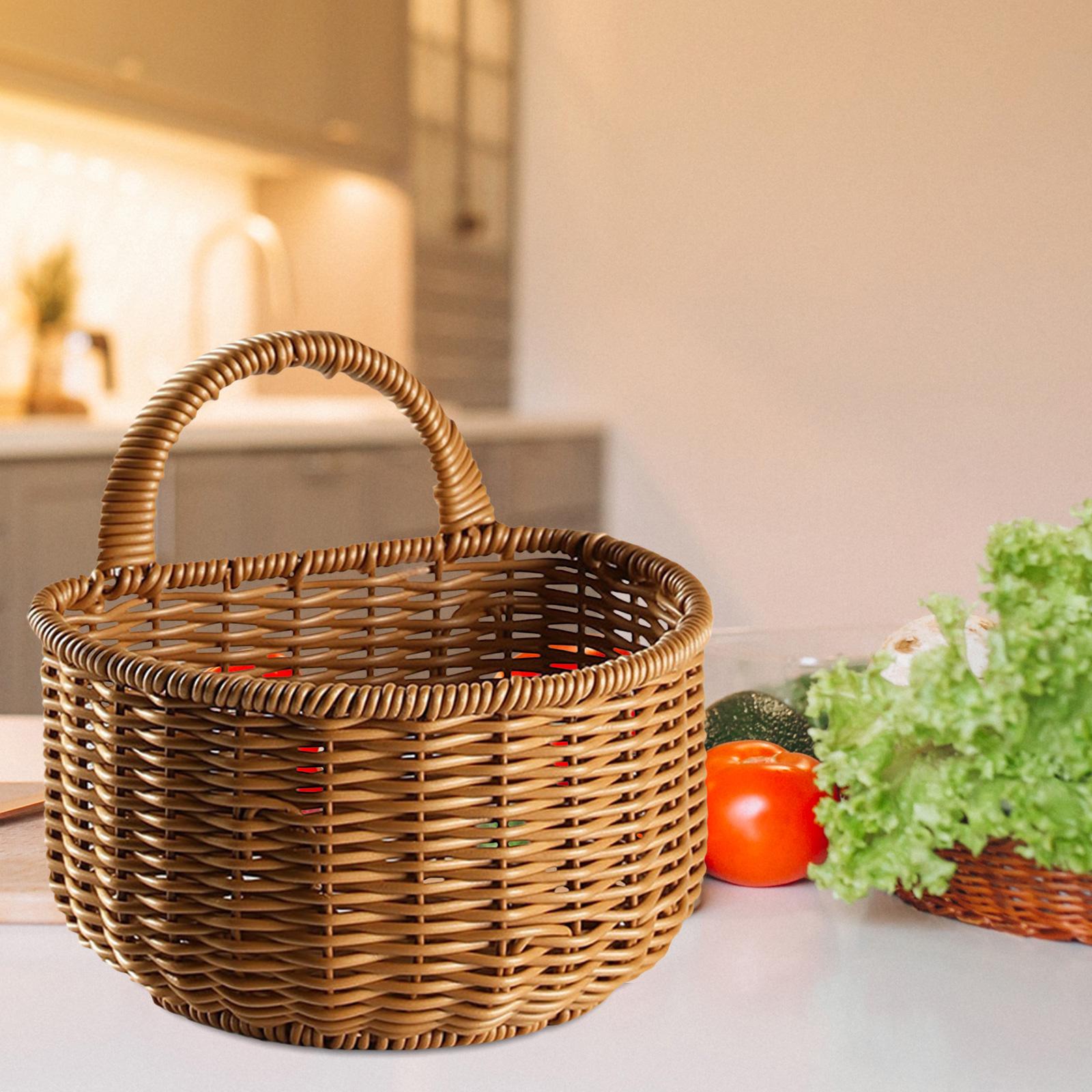 Kitchen Storage Basket Woven Hanging Baskets for Vegetables Toiletries Onion 17cmx13cmx15cm