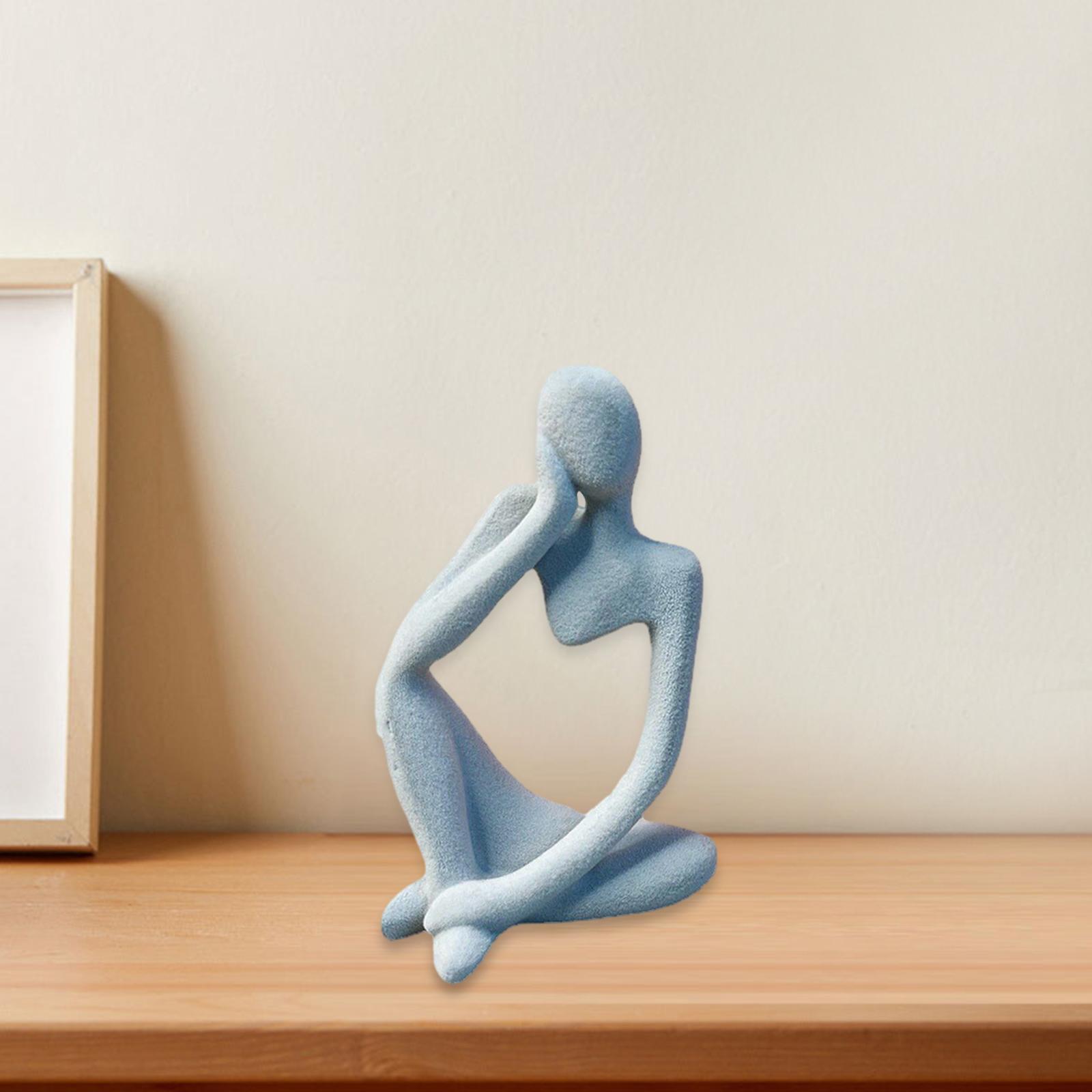 Thinker Statue Decoration Abstract Figure Modern for Libraries Style A