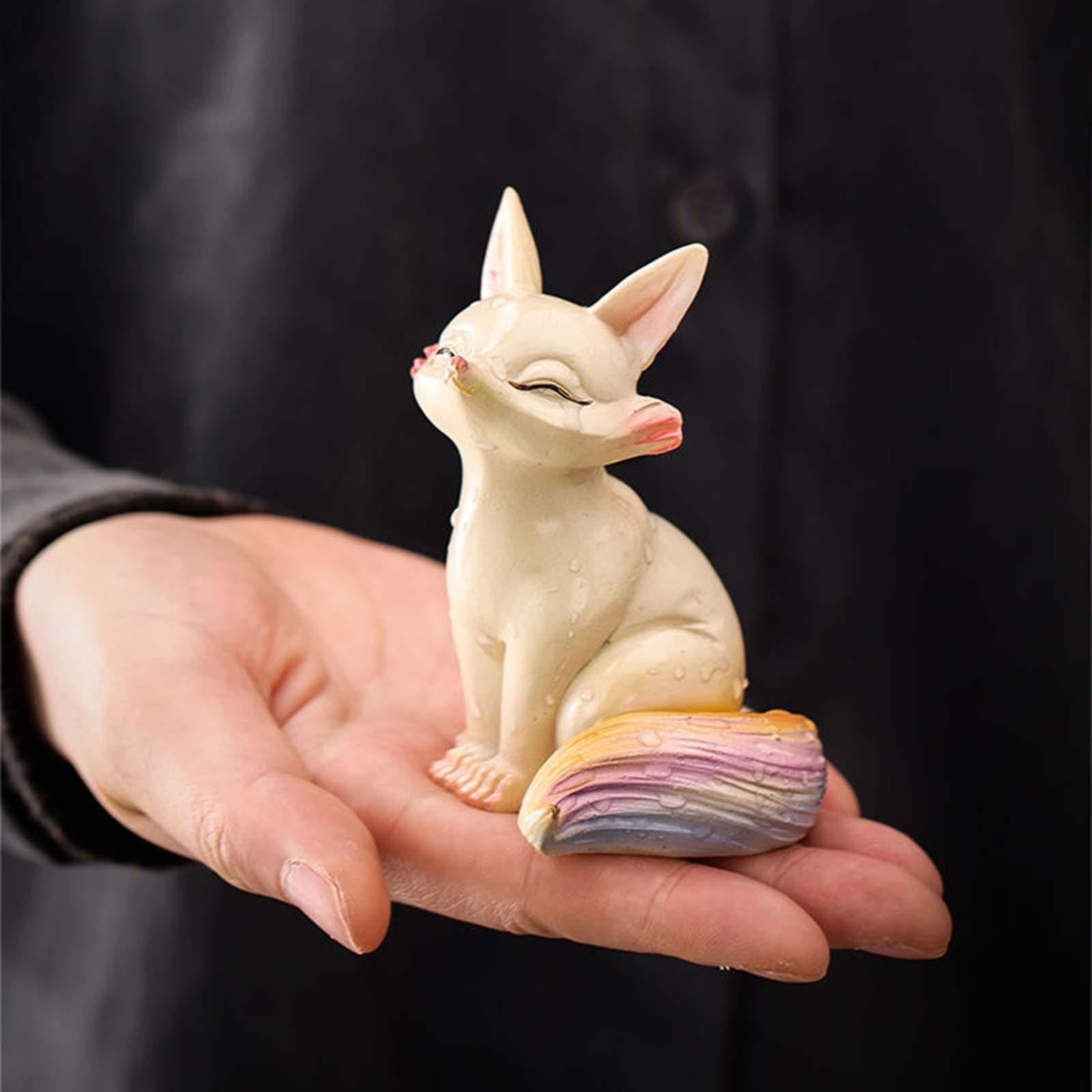 Tea Pet Gift for Tea Lover Friend Cute Animal Figurine for Bonsai Car Office Sitting