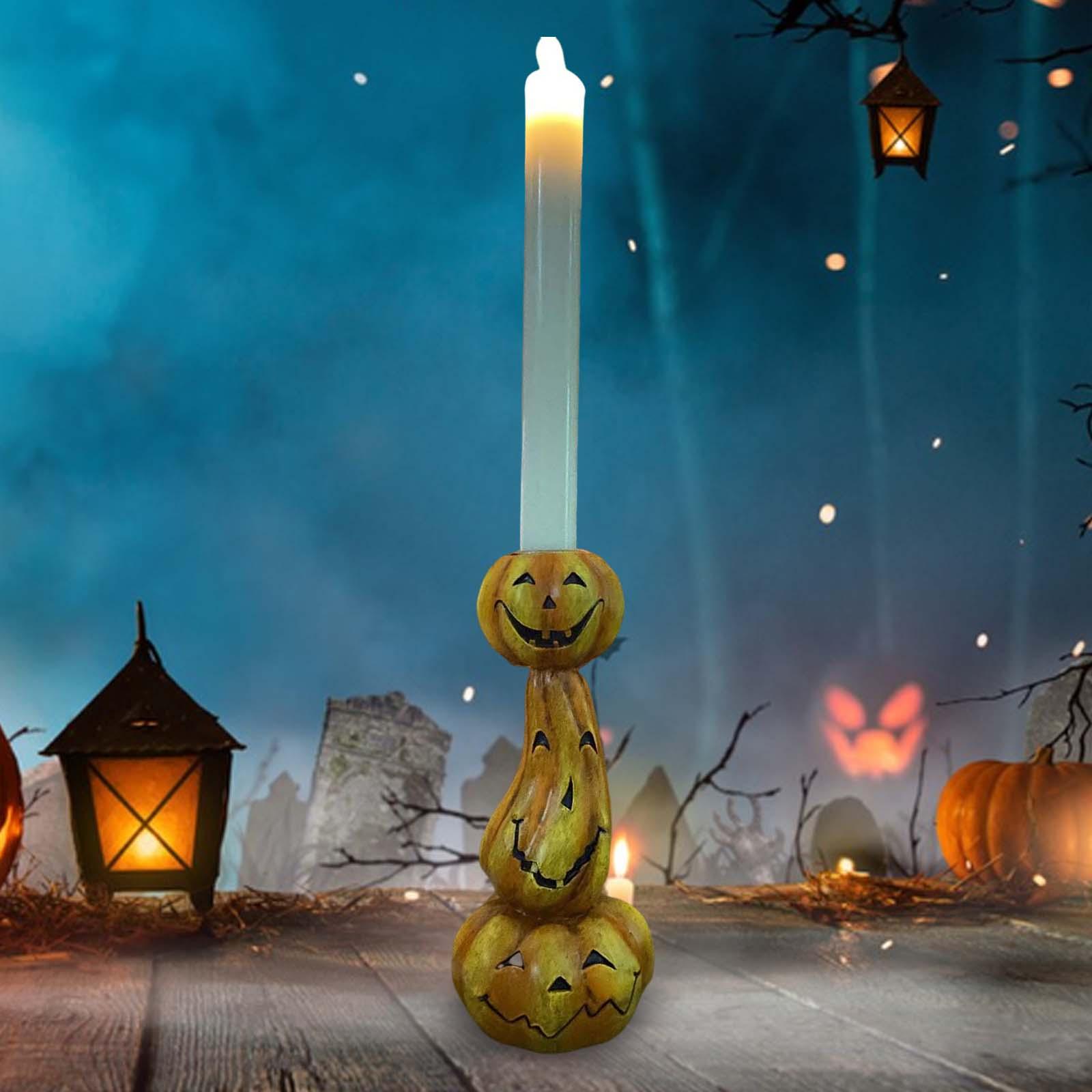 Pumpkin Candlestick Holder stand Halloween Party Decor Candle Holder