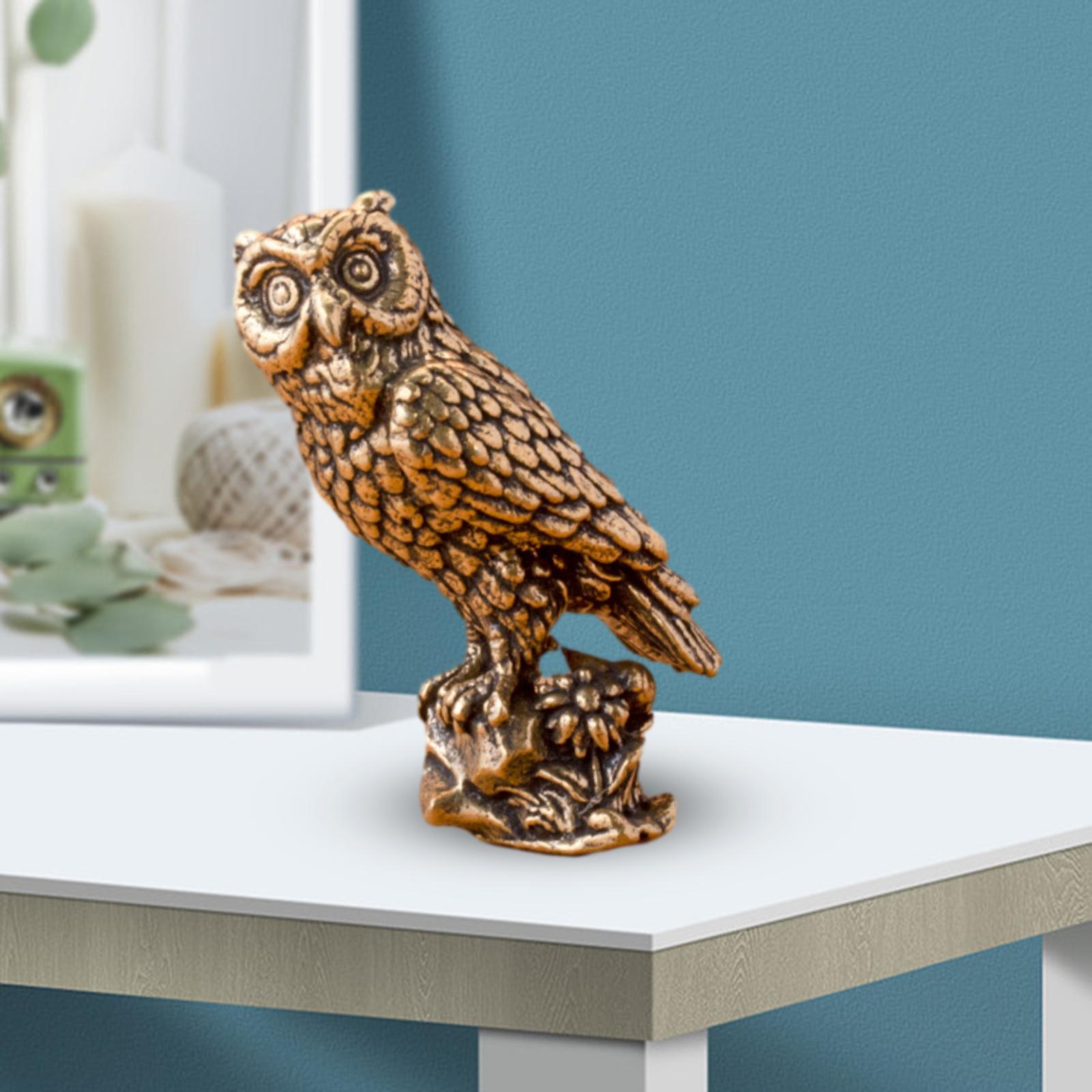 Owl Figurine Owl Statue Small Keychain Pendant for Bedroom Living Room Decor