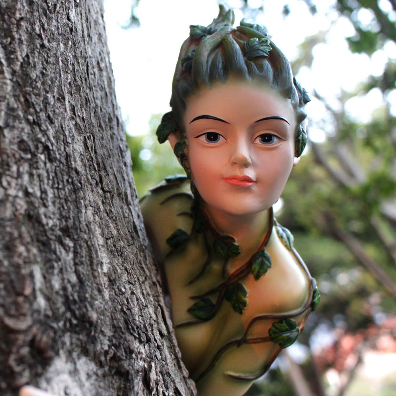 Fairy Tree Hugger Sculpture Resin Figurine Halloween Garden Christmas Statue