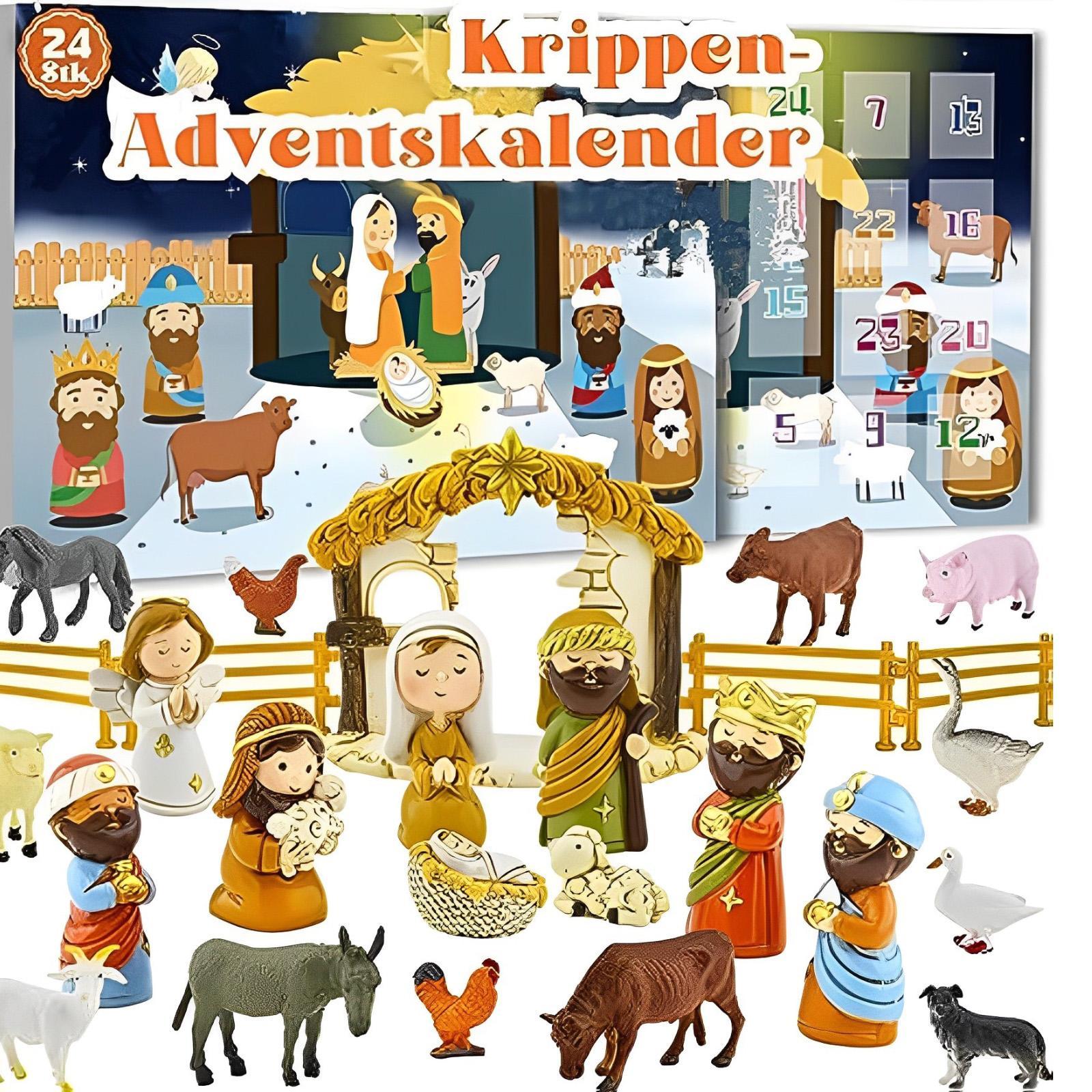 24Pcs Christmas Calendar 2024 Toys Sculpture for Girls Boys Teens