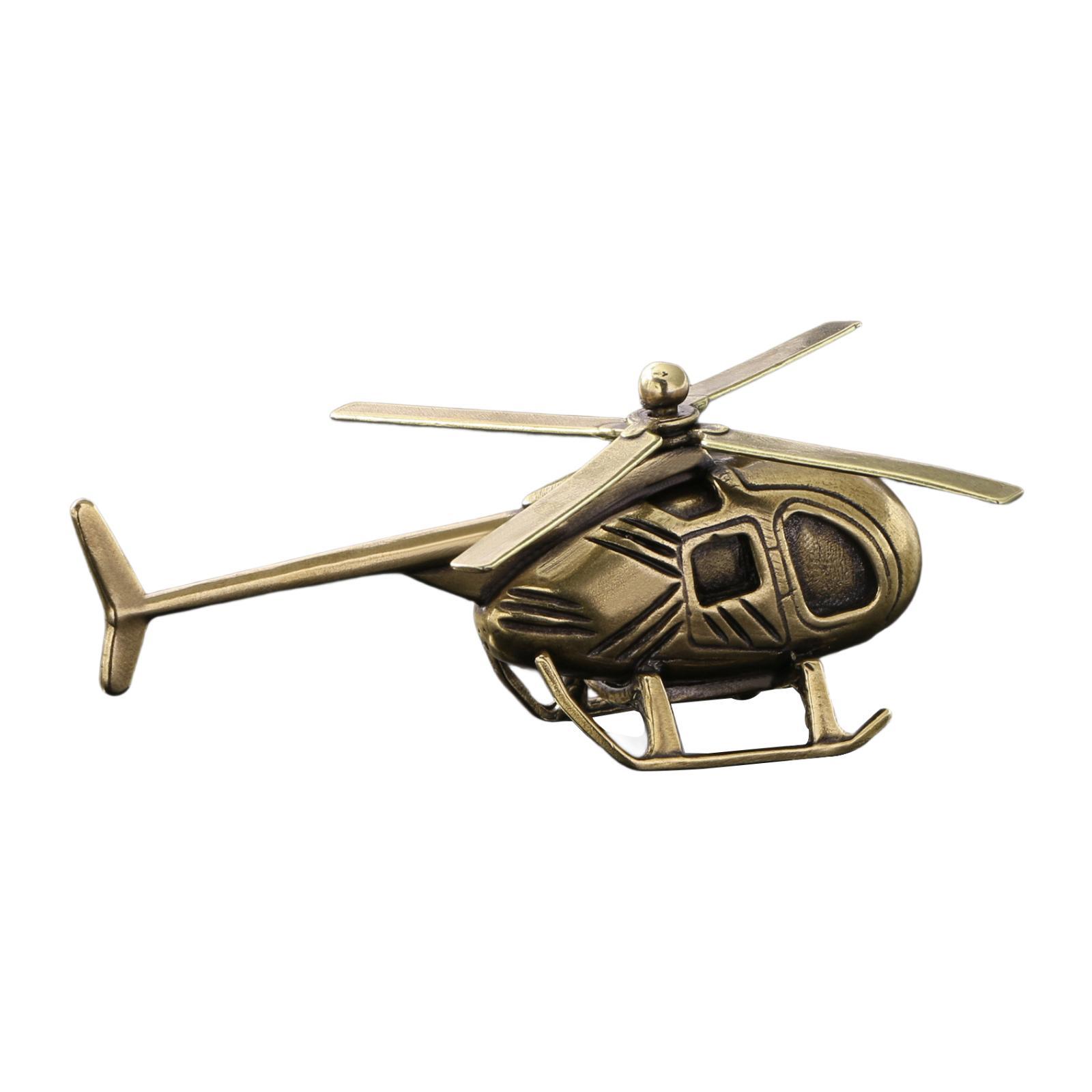 Brass Helicopter Figurine