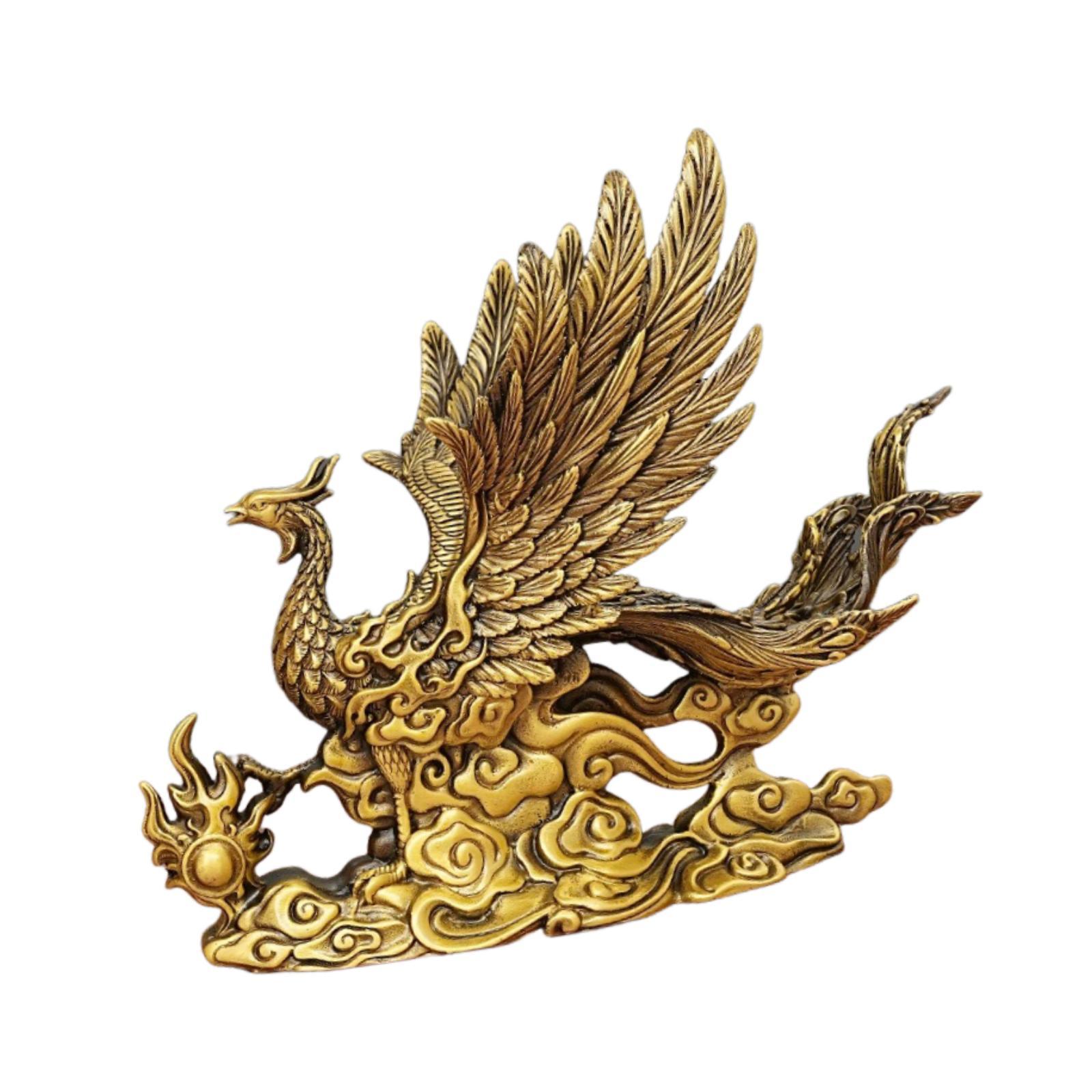 Brass Phoenix Sculpture