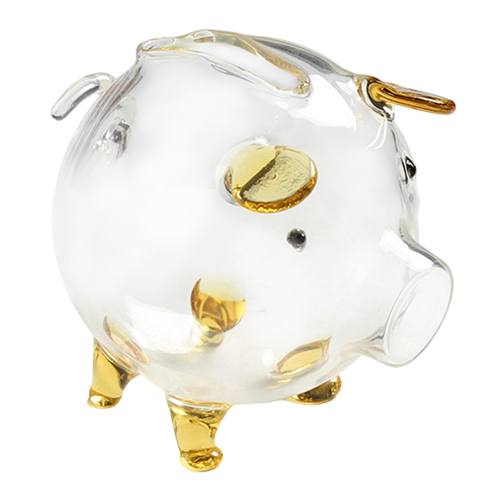 Glass Piggy Bank Table Centerpiece