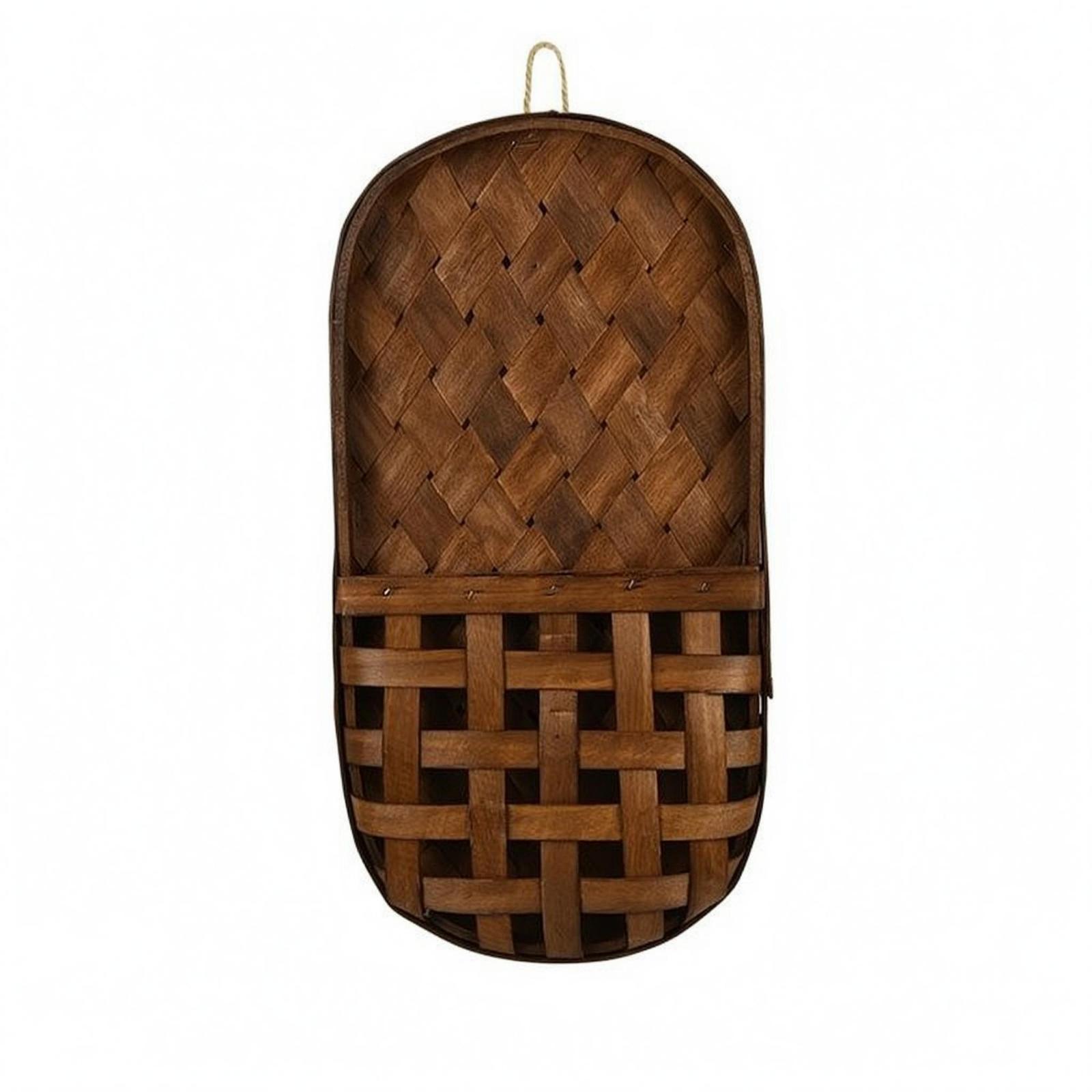 Wood Wall Basket Arched Top