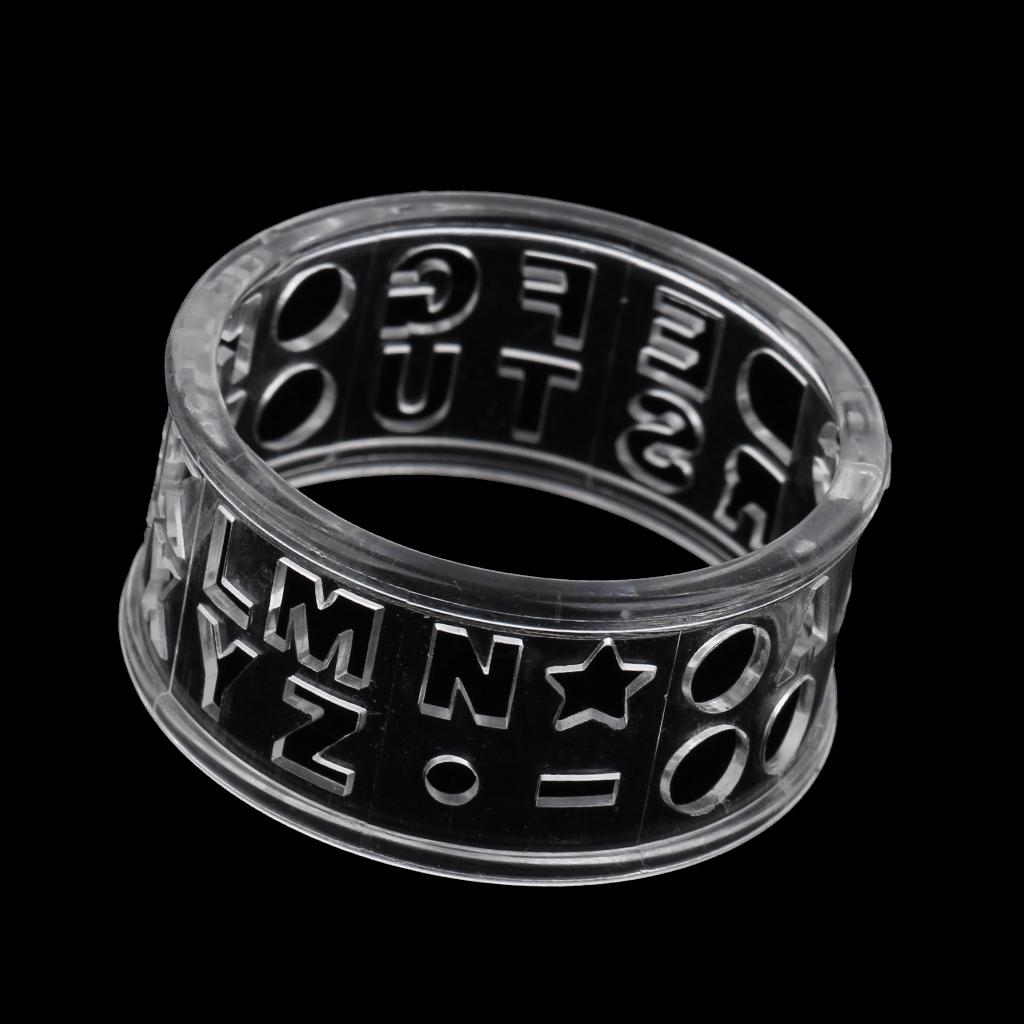 2xLetter Transparent Golf Ball Liner Marker Template Drawing Alignment Tool 