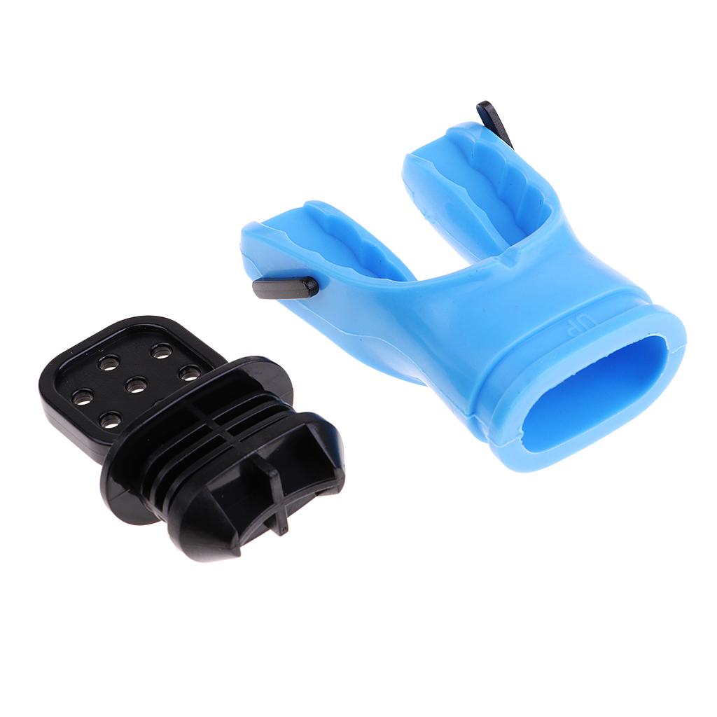 Silicone Scuba Diving Moldable Bite Mouthpiece Regulator with Tie Wrap Blue