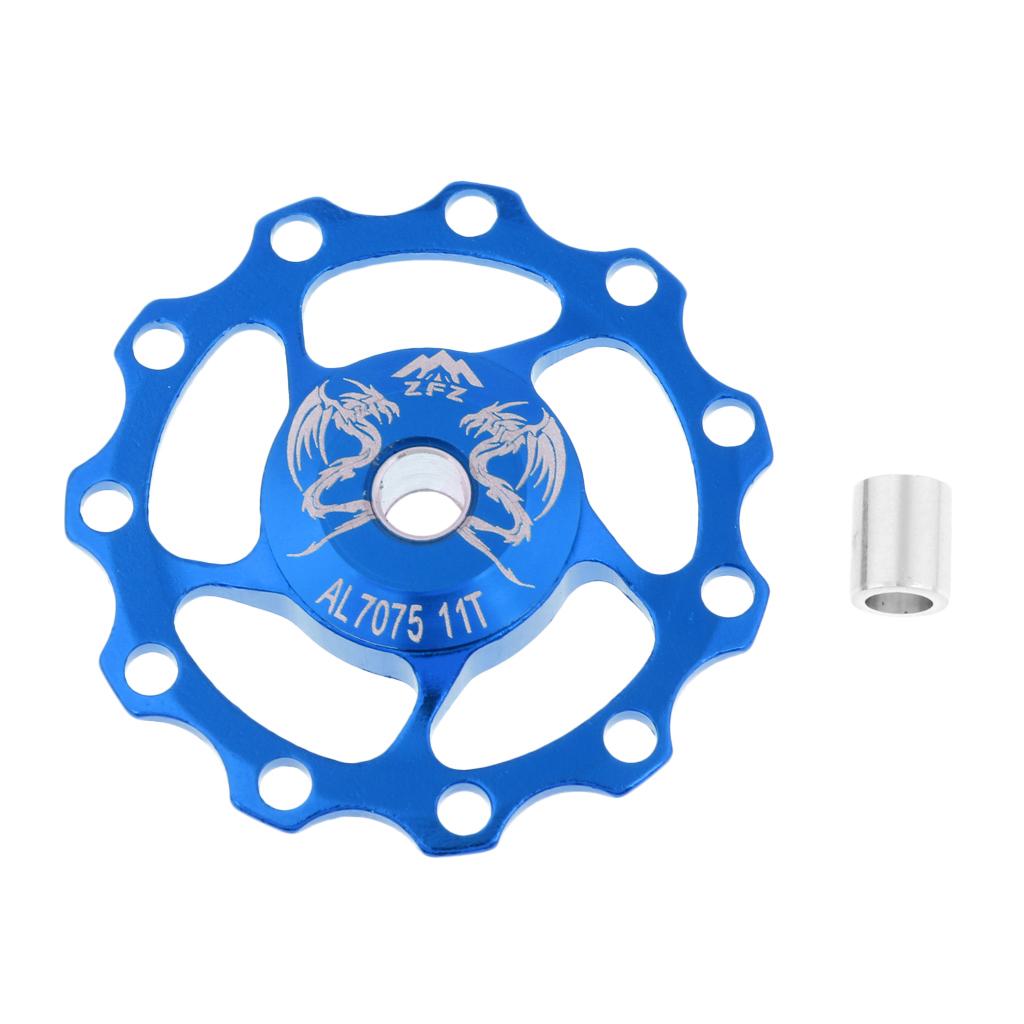 Aluminum Alloy 11T Bicycle Cycling Jockey Wheel Rear Derailleur Pulley Blue
