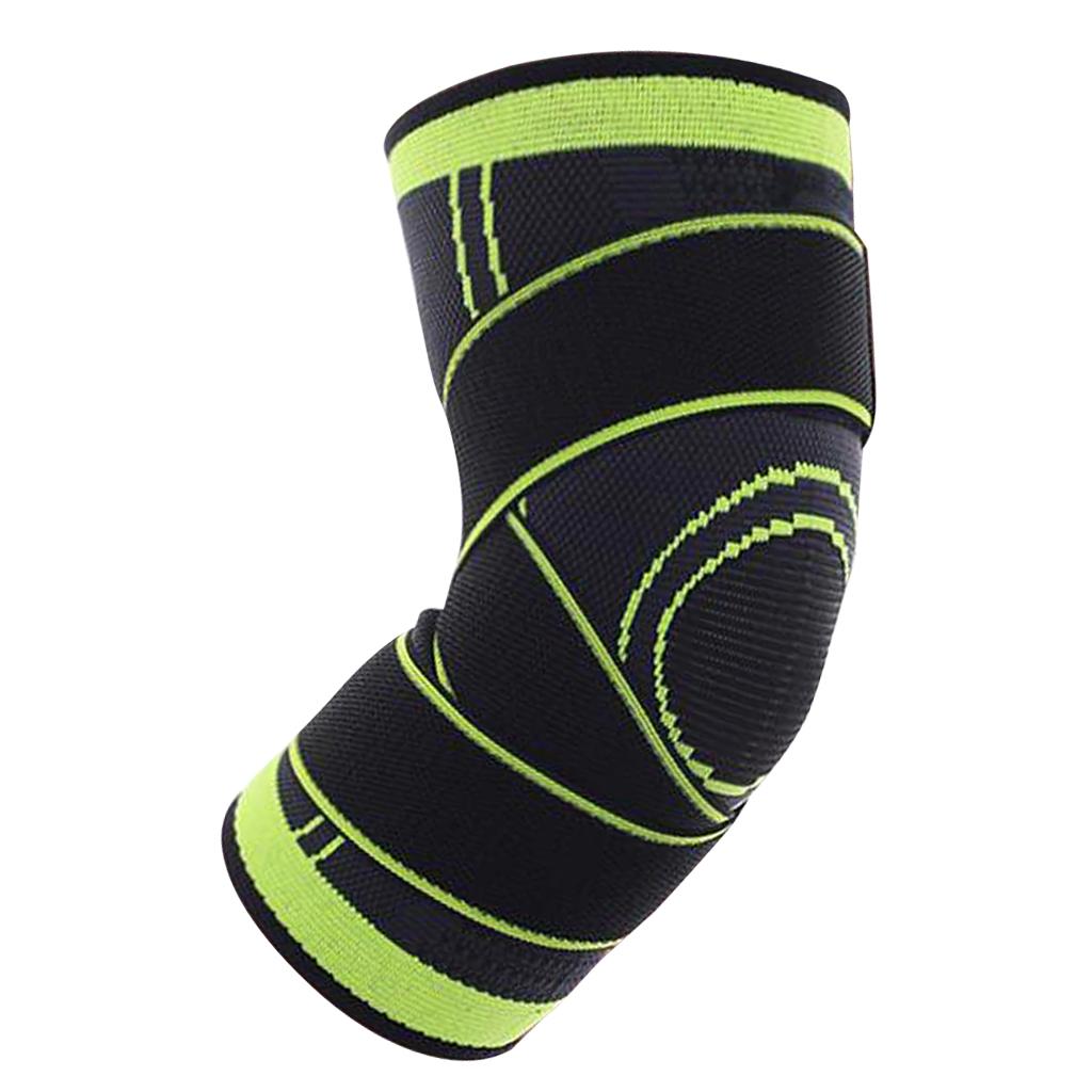 3D Weaving Knee Brace Breathable Sleeve Support for Sports Protect Green-L