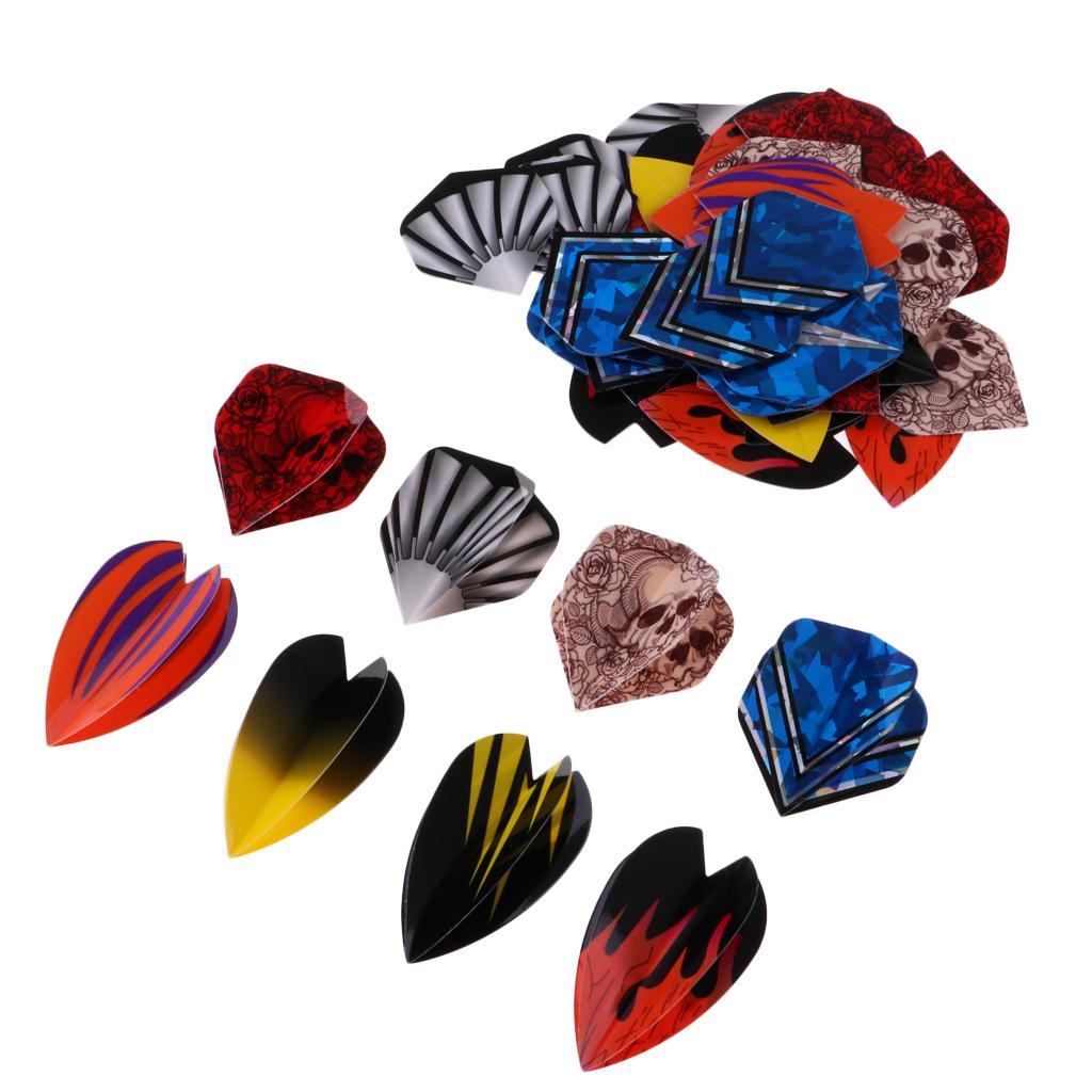 60/54 Dart Flag Flight Standard Dart Flight Tail Replacement 54pcs  Skull