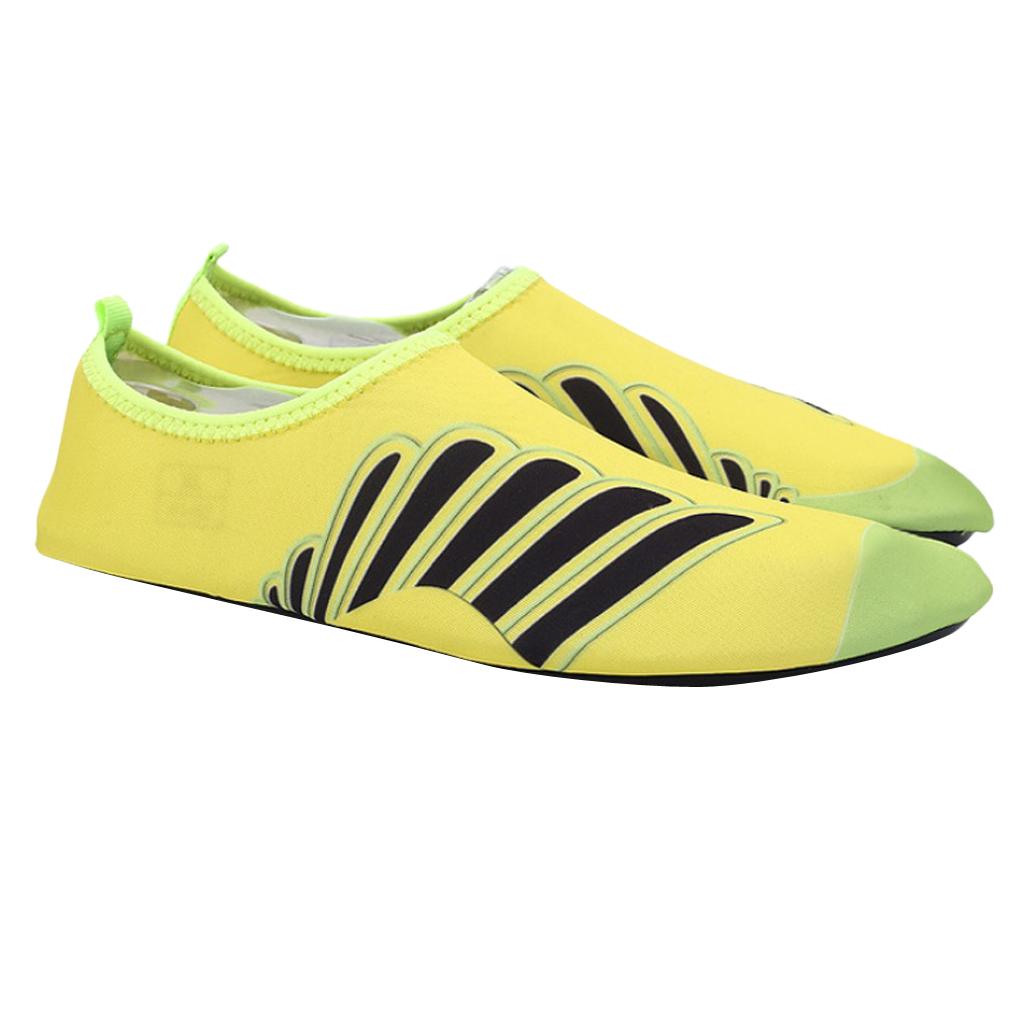 Unisex Non-slip Water Shoes for Swimming Diving Yoga Fitness Yellow 35 36