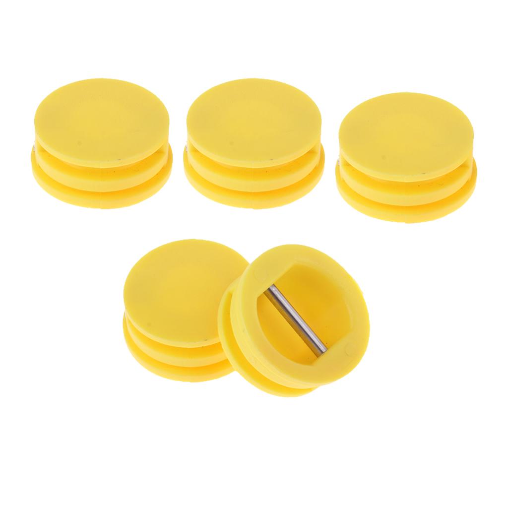 5 Pieces Surfing Surfboard Leash Cup Repair Plug Stainless Steel Bar(Yellow)