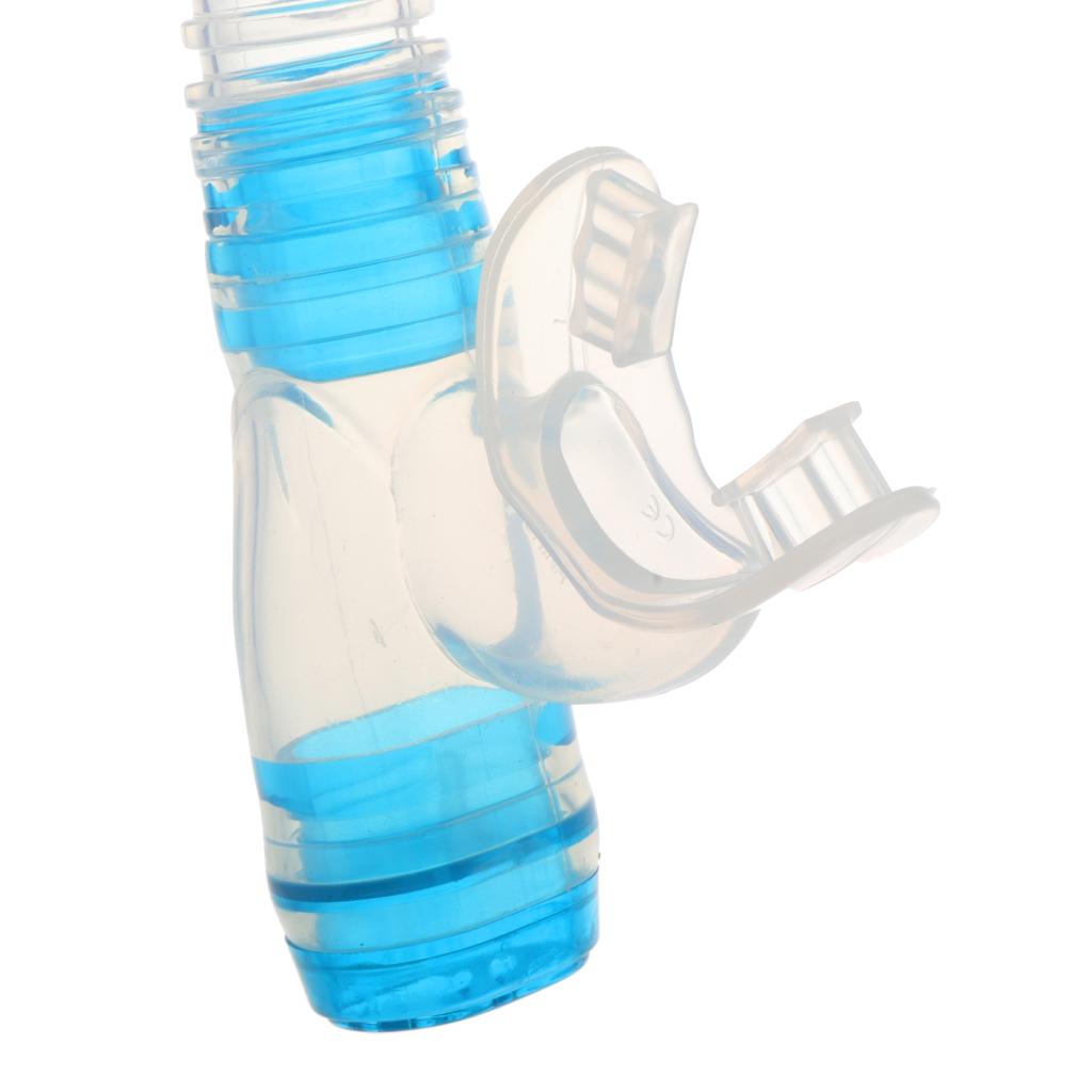 Diving Swimming Center Snorkel Semi Dry Breathing Tube Mouthpiece Blue