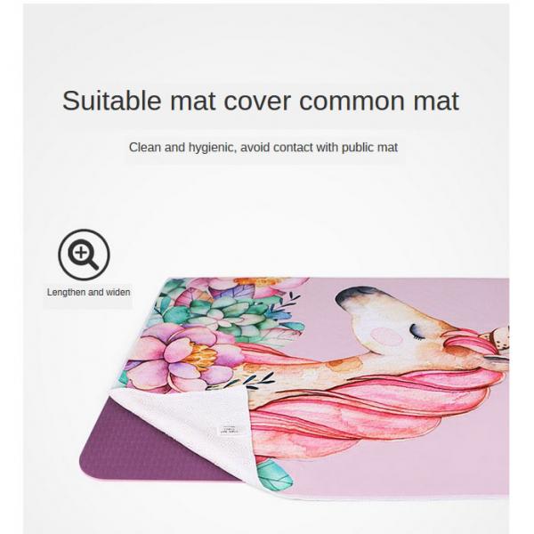 Yoga Mat Towel Microfiber Mat Yoga Towel for Hot Yoga with Storage Bag Pink