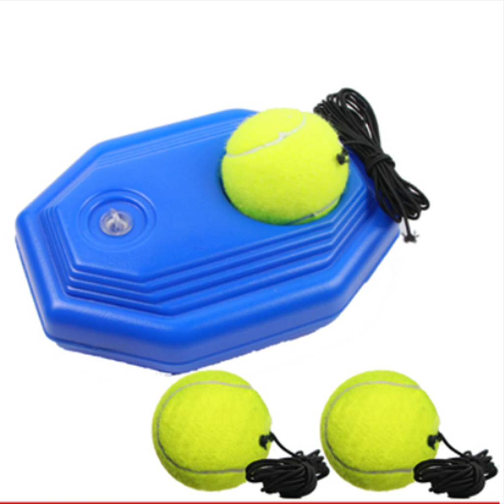 Tennis Trainer Rebound Ball Training Exercise Tool Base with 3 Tennis Ball