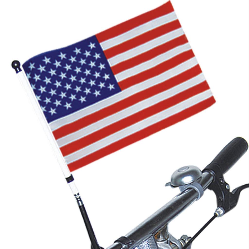Bicycle Flag Handlebar USA Flag Banner Safety Sign for Scooter American Flag