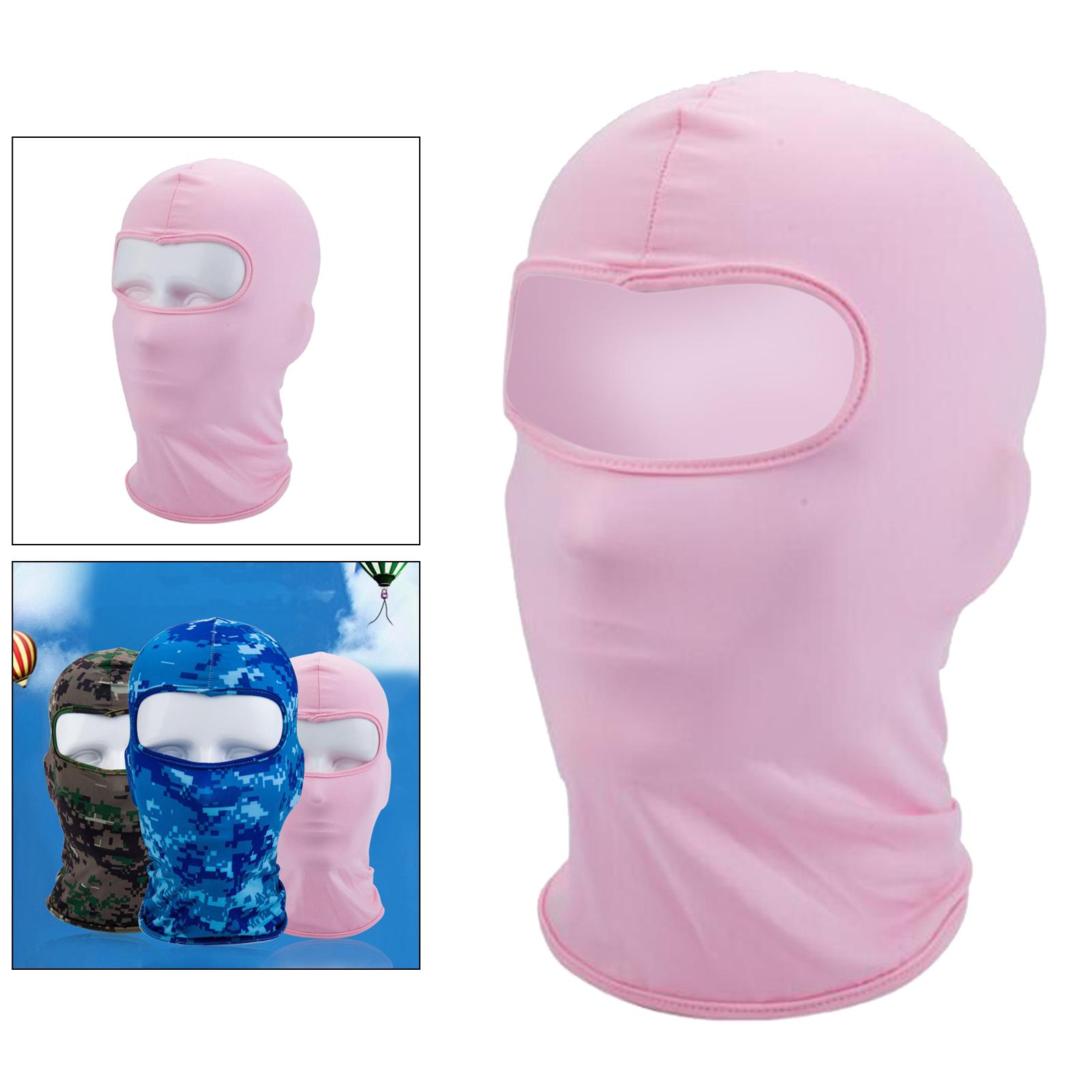 Face Mask Sun Shield Hood Neck Gaiter Balaclava Bandana Pink