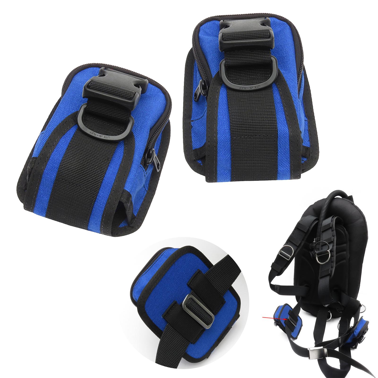 Weight Pockets Scuba Diving Weights Tech Dive Zipper Weight Belt Pouch Blue
