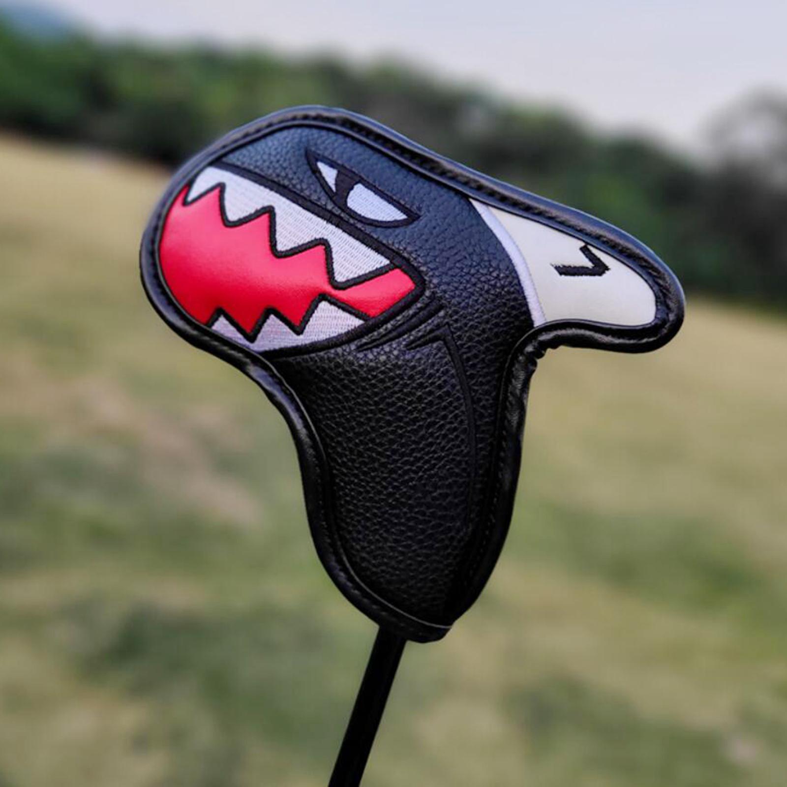 27x Shark Golf Iron Head Covers Leather PU Golf Club Headcovers 