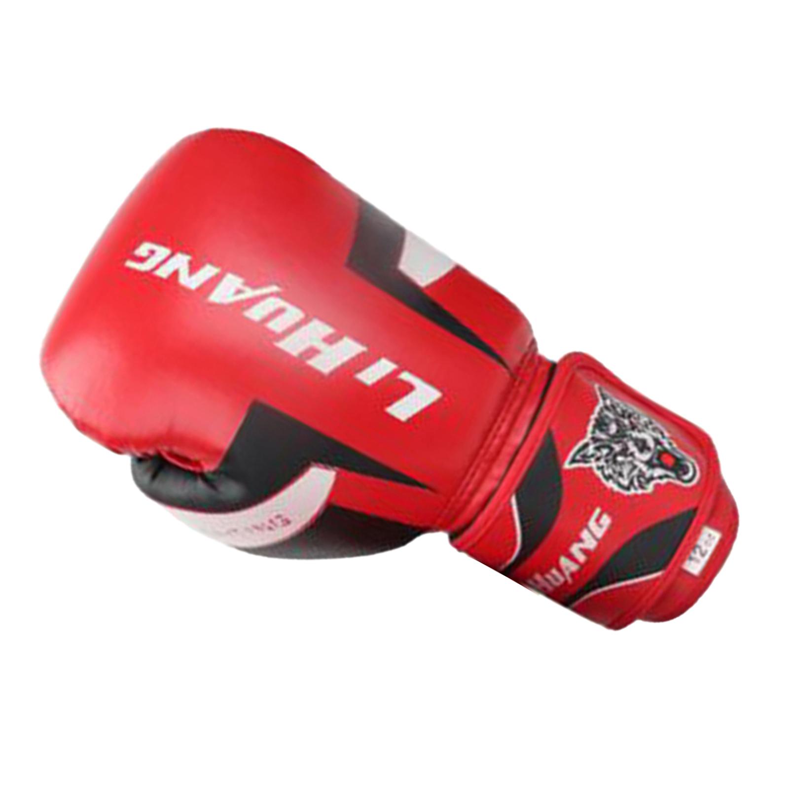 Men Women Boxing Training Gloves Sparring Kickboxing GYM Punching 12oz Red