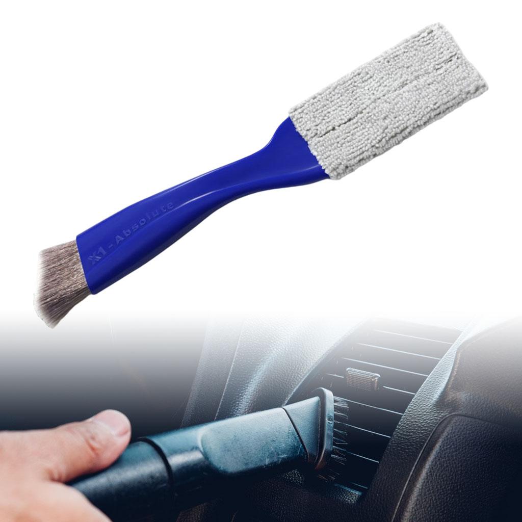 Double Ended Cleaner Car Duster Cleaning Brush for Window Blinds Blue