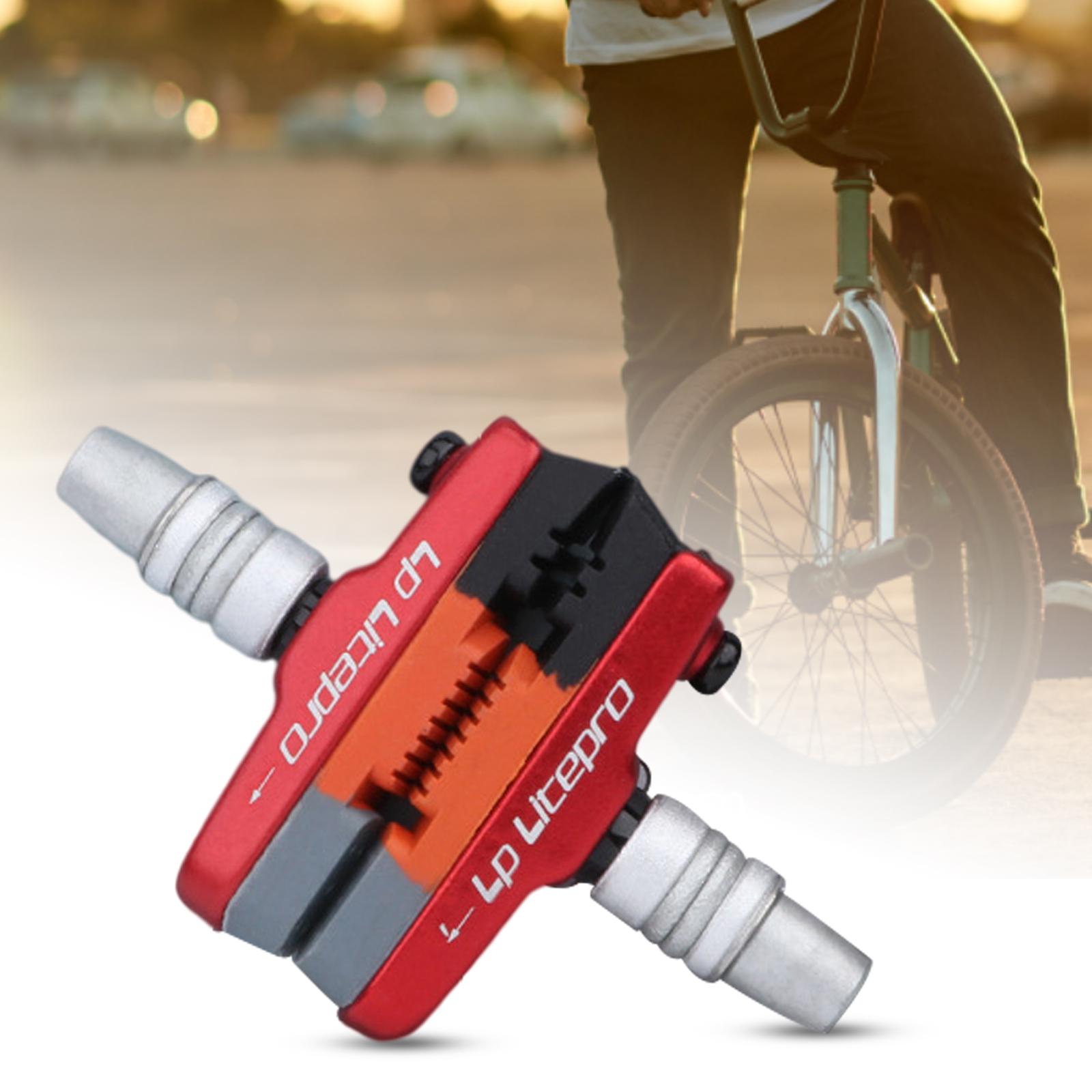 2pcs Premium Bike Brake Blocks Bicycle V Brake Pads Break System Red