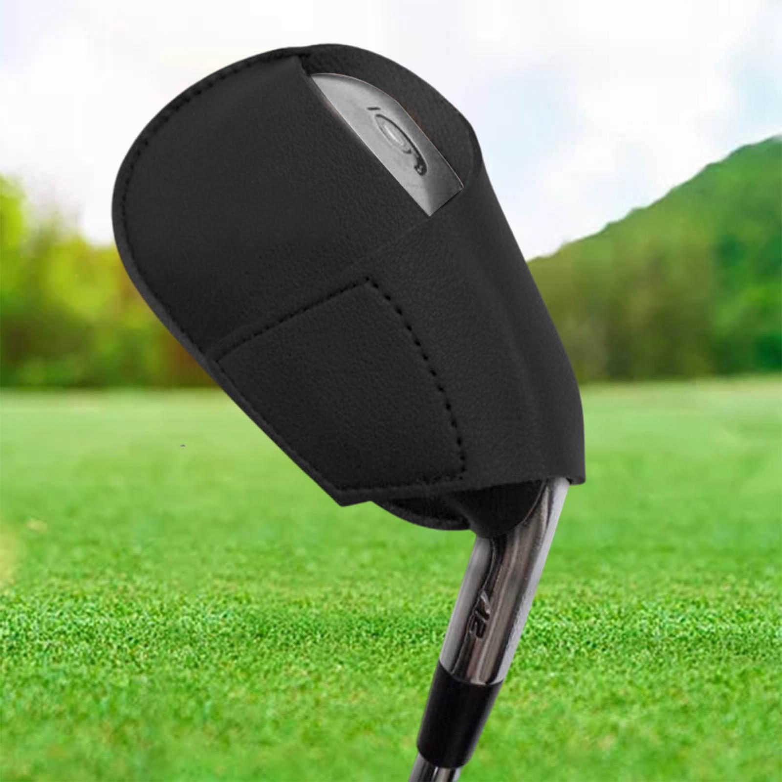 PU Leather Head Cover Protector Golf Iron Head Cover for Golf Black