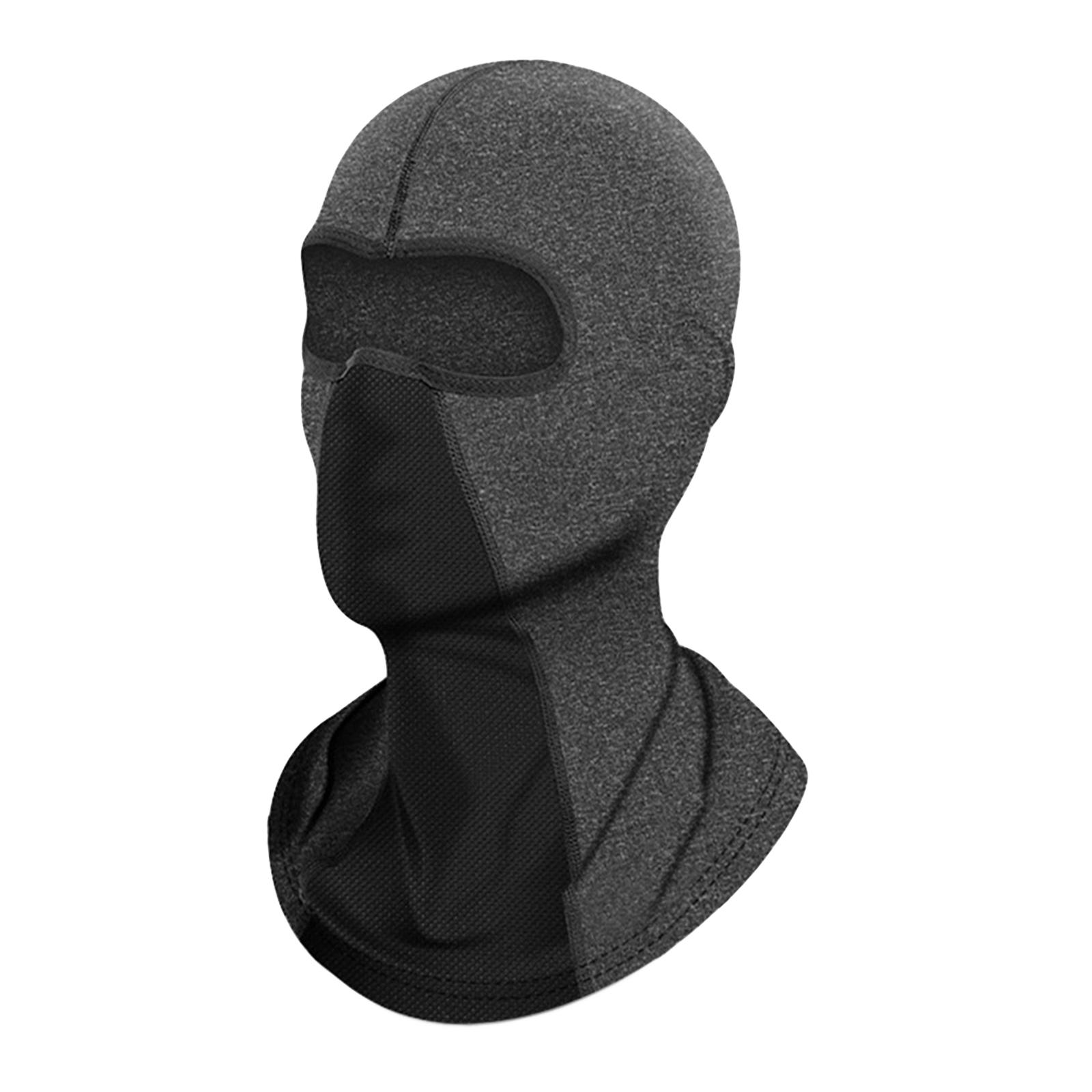 Balaclava Mask Summer Headwear Full Face Cover Gray 17.7x6.7in