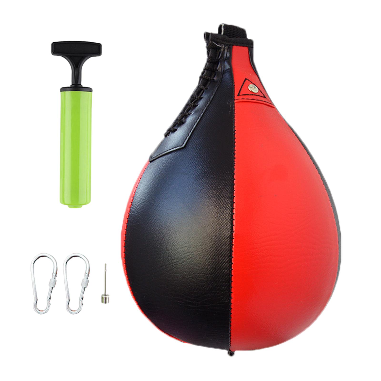 Boxing Speed Bag Hanging Punch Bag Speedball Fitness Fighting Black Red