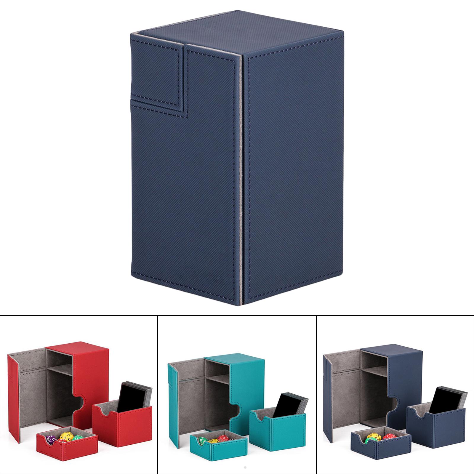 Card Deck Box Storage Holder Card Organizer Collectible for TCG MTG Card Blue