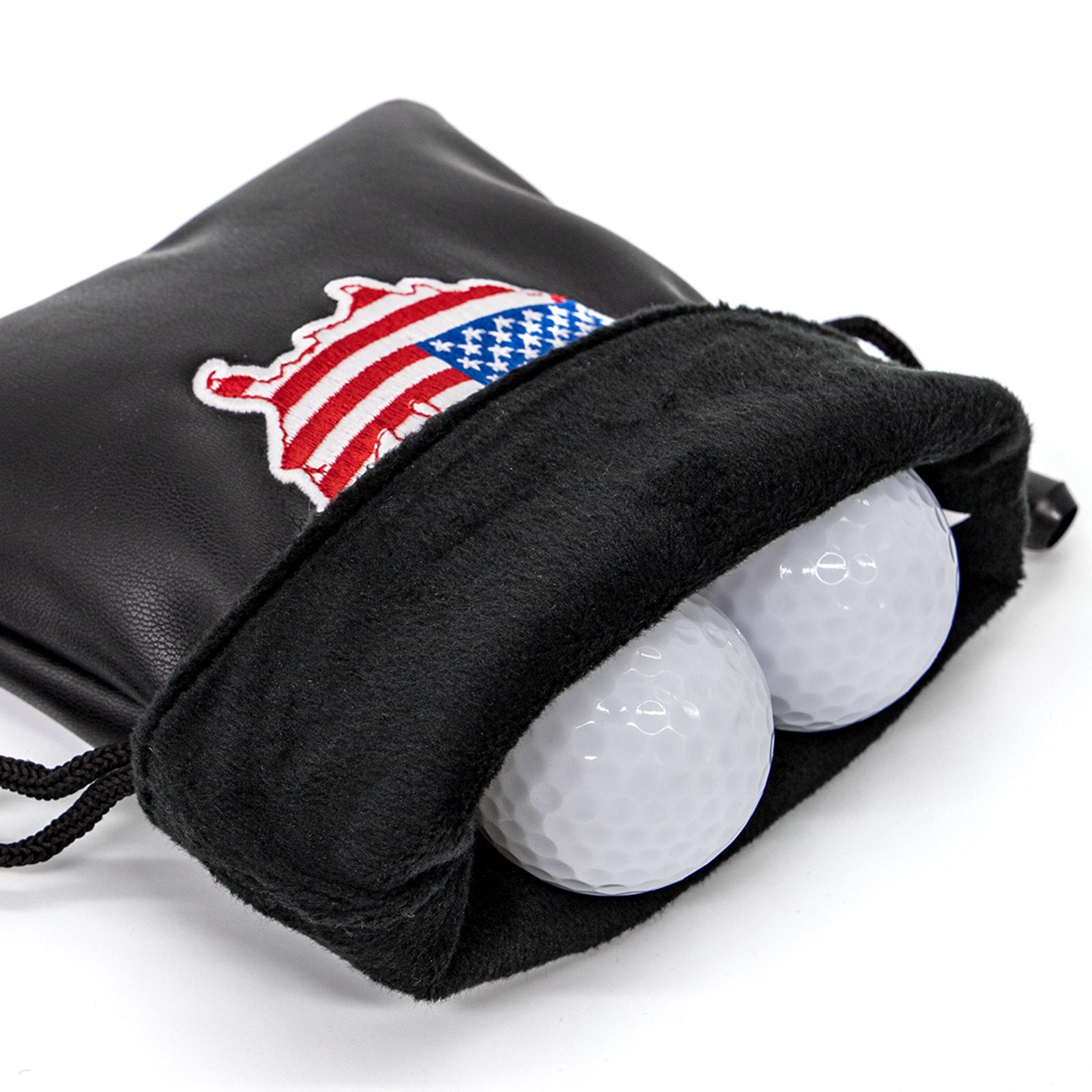 Golf Valuables Pouch Accessories Bag Jewelry Phone Pouch Men Women Flag Map