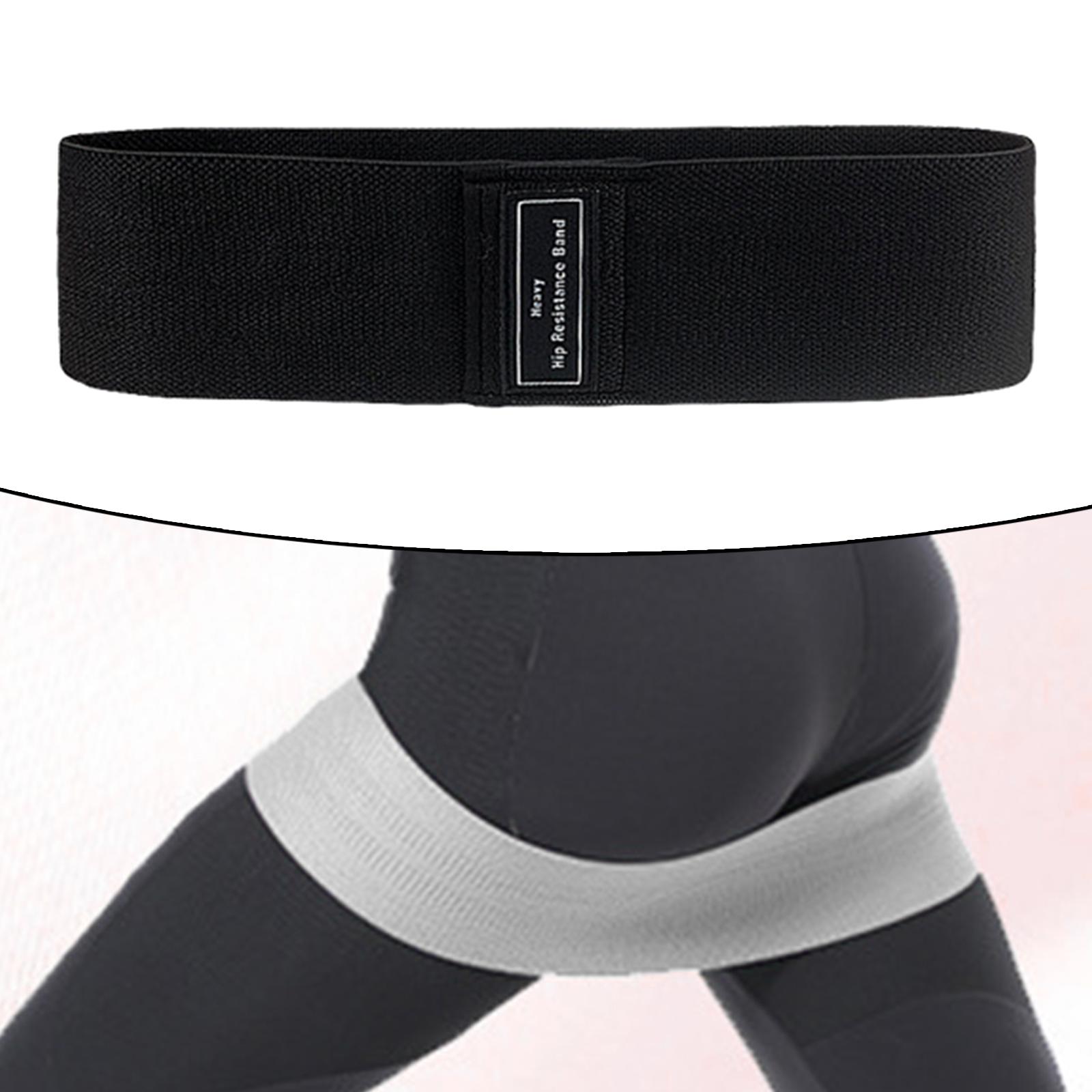 Resistance Band Stretching Strap Elastic Belt  Black 15 to 25lb