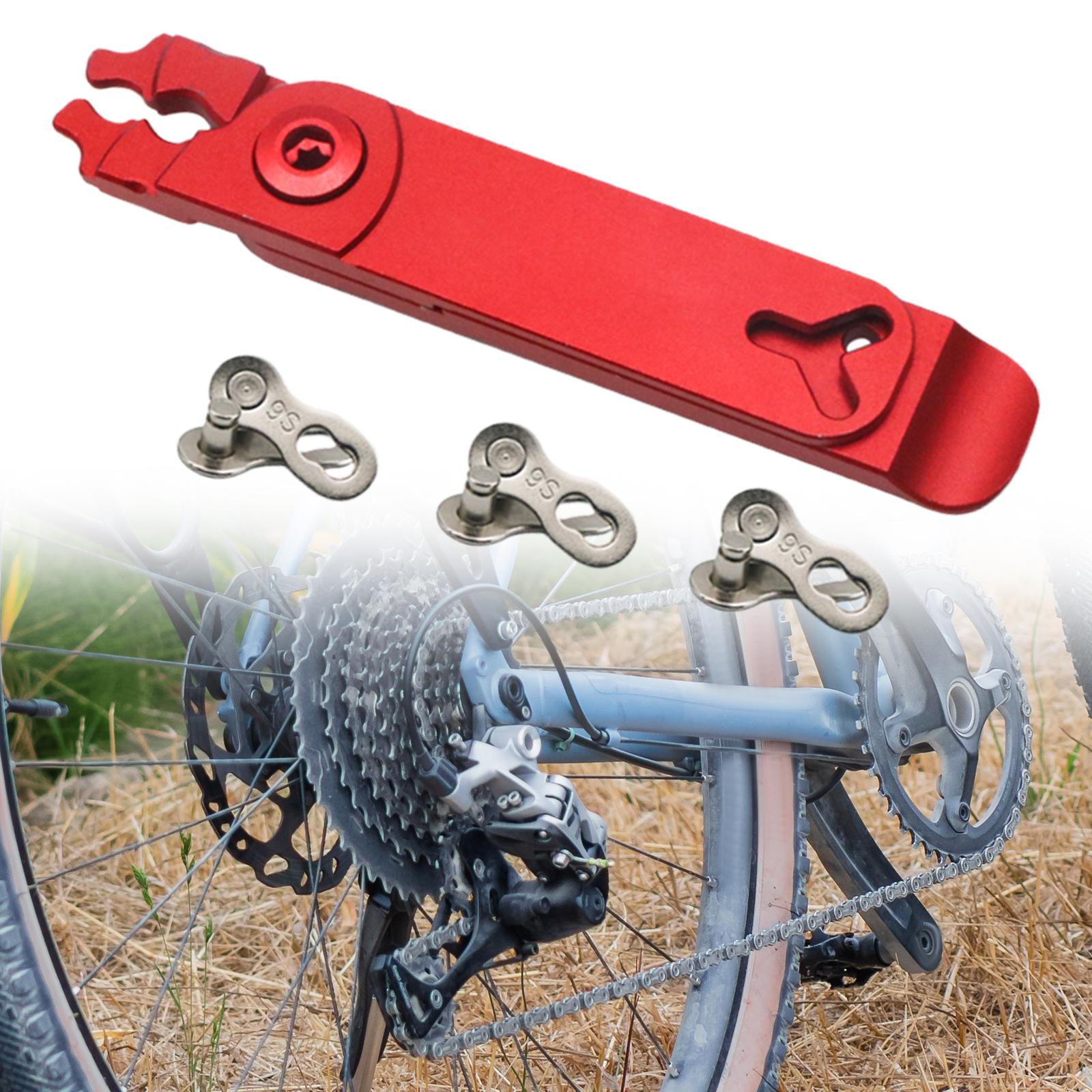 Portable Bike Chain Link Pliers Aluminum Alloy Wrench for Repair Parts 9S Red