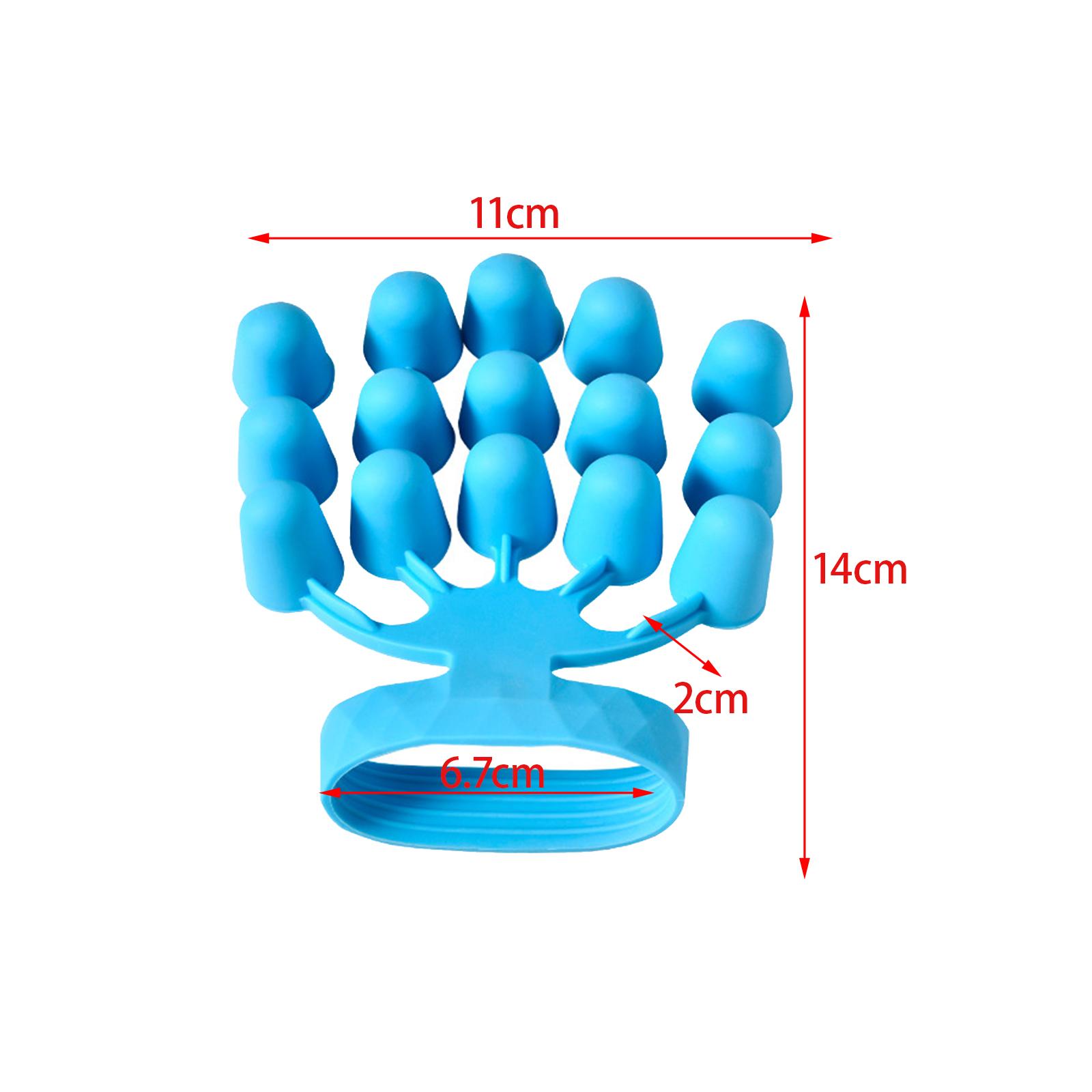 4xFingers Exerciser Stretcher Finger Strengthener Piano Hand Grip Strengthener Blue