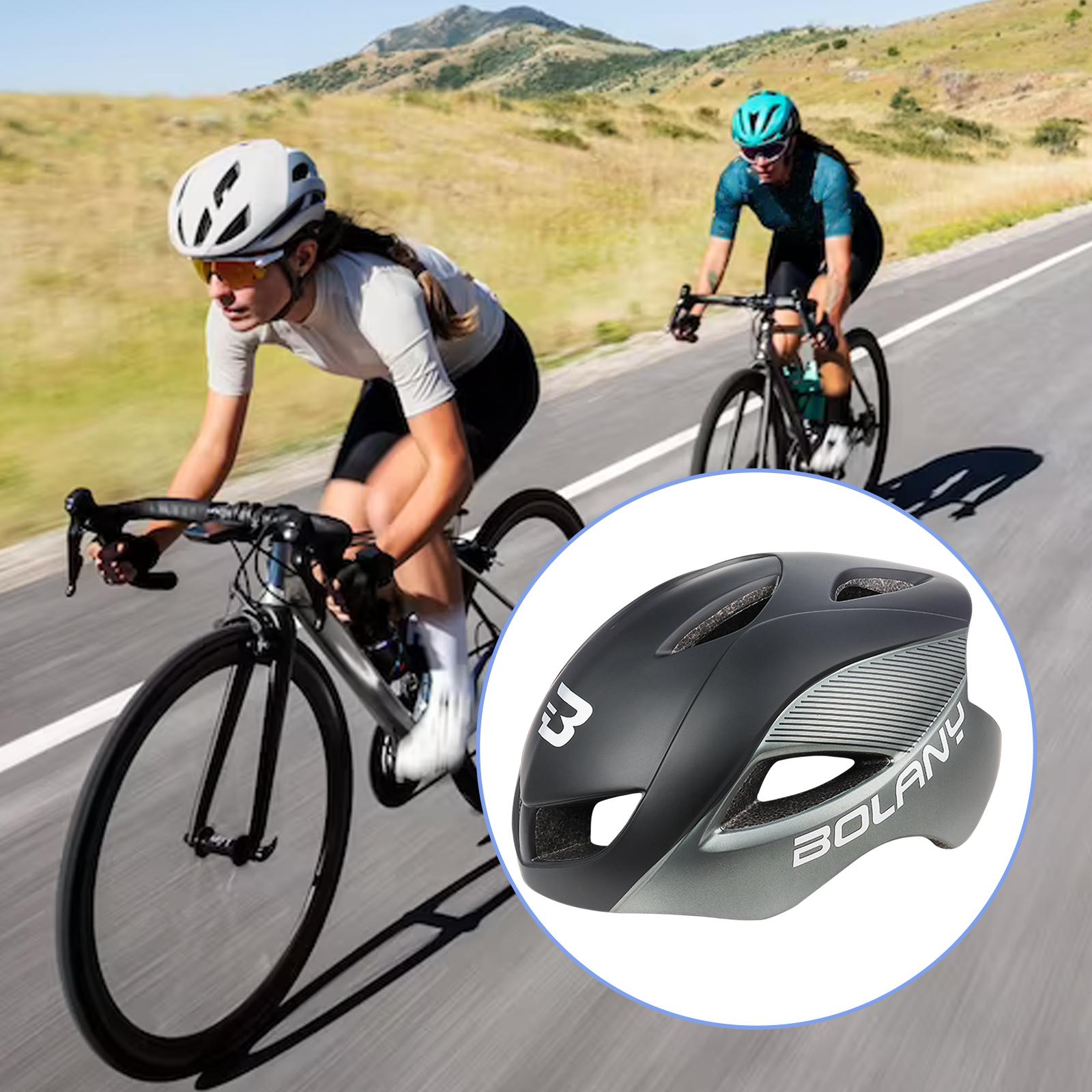 Adult Bike Helmets Head Protective Unisex Outdoor Adjustable Bicycle Helmets black