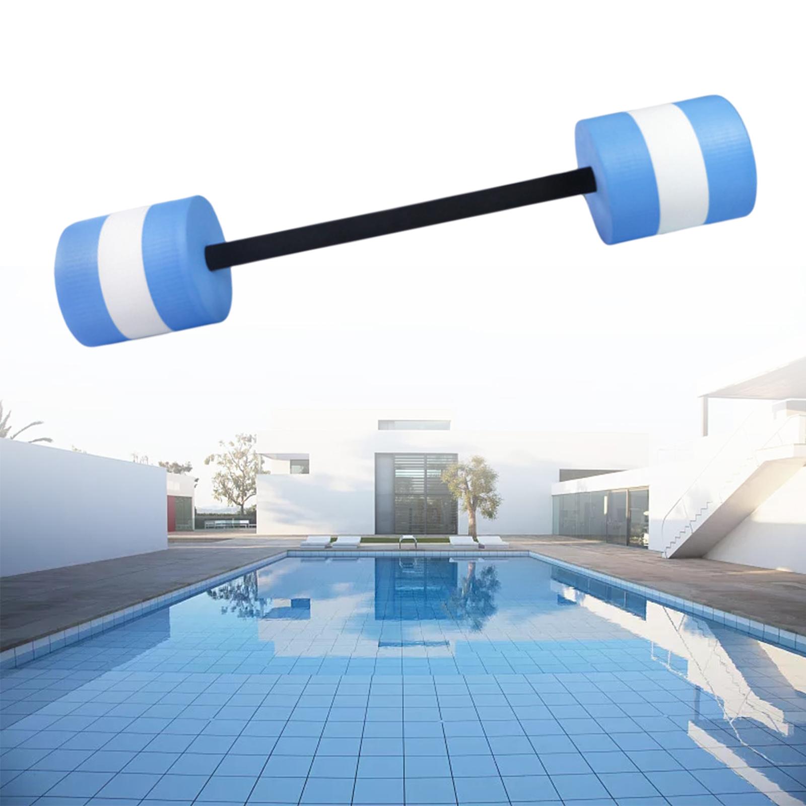 Water Dumbbells Pool Exercise EVA Aquatic Barbell for Men Women Water Sports Blue Thicken