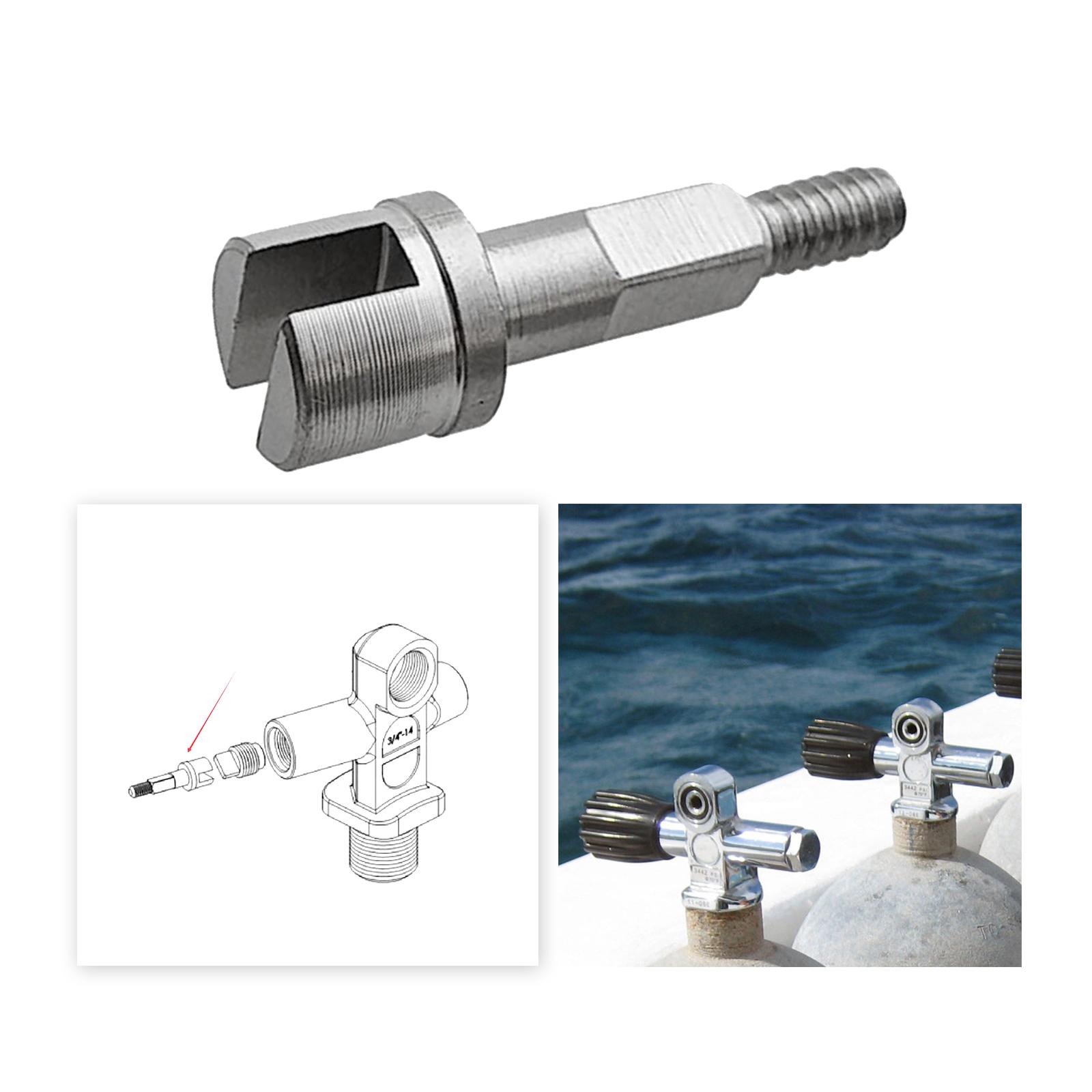 Diving Cylinder Valve Diving Valve for Underwater Diving Supplies 34.08mm