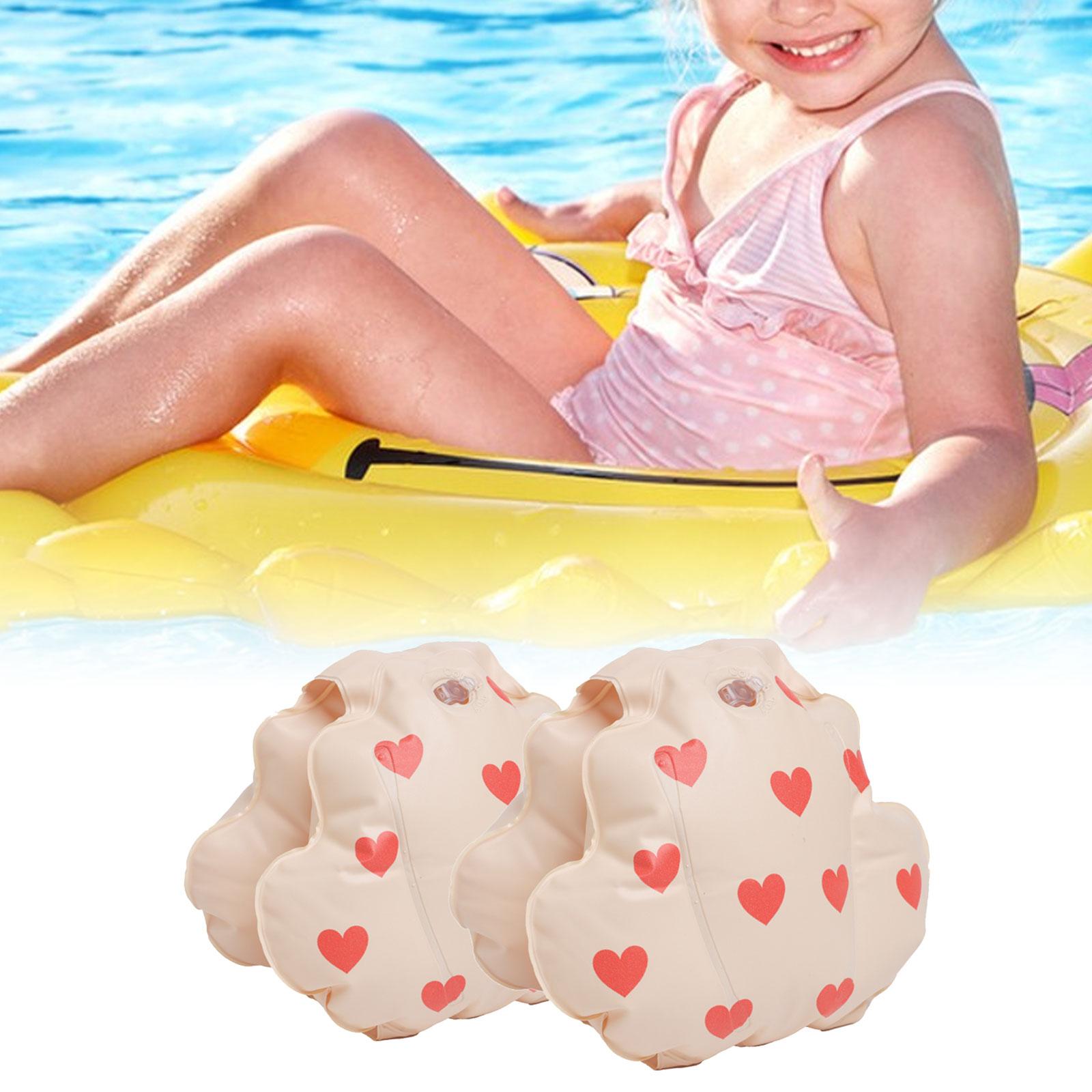 Swimming Armbands Kids Floating Circle Summer Inflatable Swim Arm Bands Boys Heart