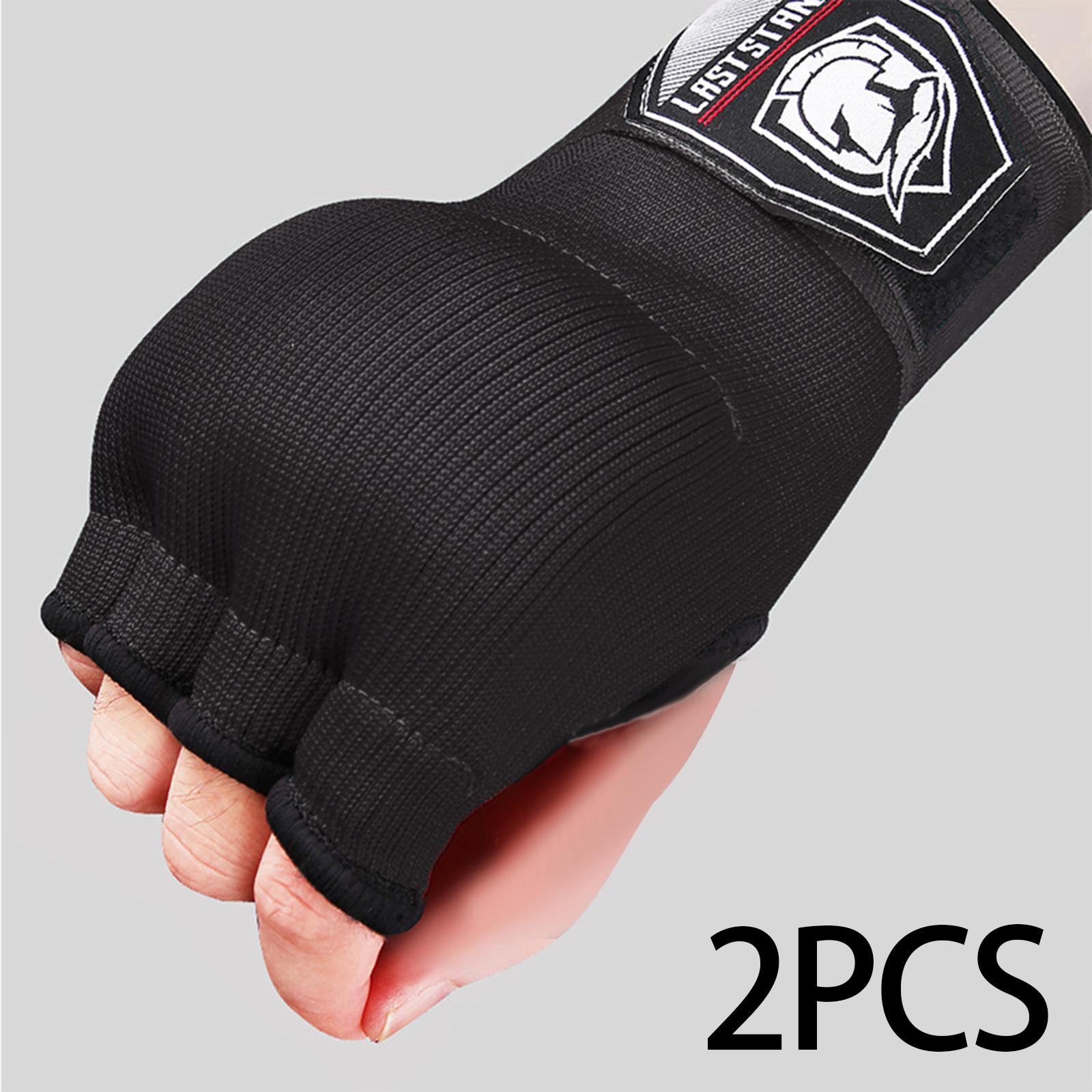 Gel Hand Wraps Boxing Inner Gloves for Taekwondo Muay Thai Martial Arts Black