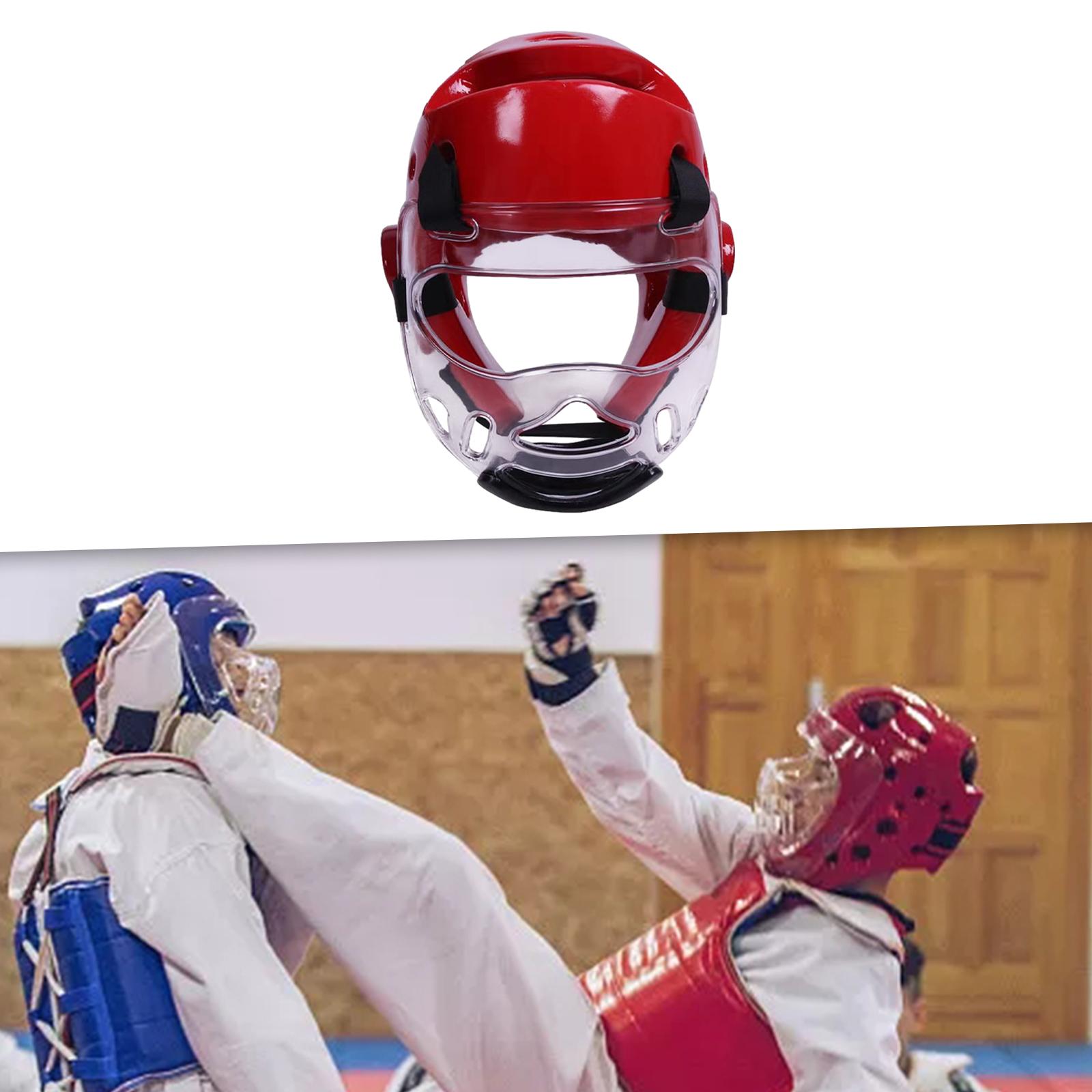 Karate Headgear Taekwondo Head Gear for Sparring Fighting Taekwondo Training red S