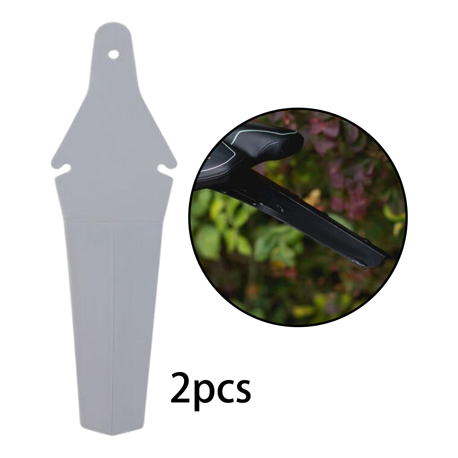 2x Bicycle Mudguard Easy to Install Riding Replacement Part Biking Saver Gray