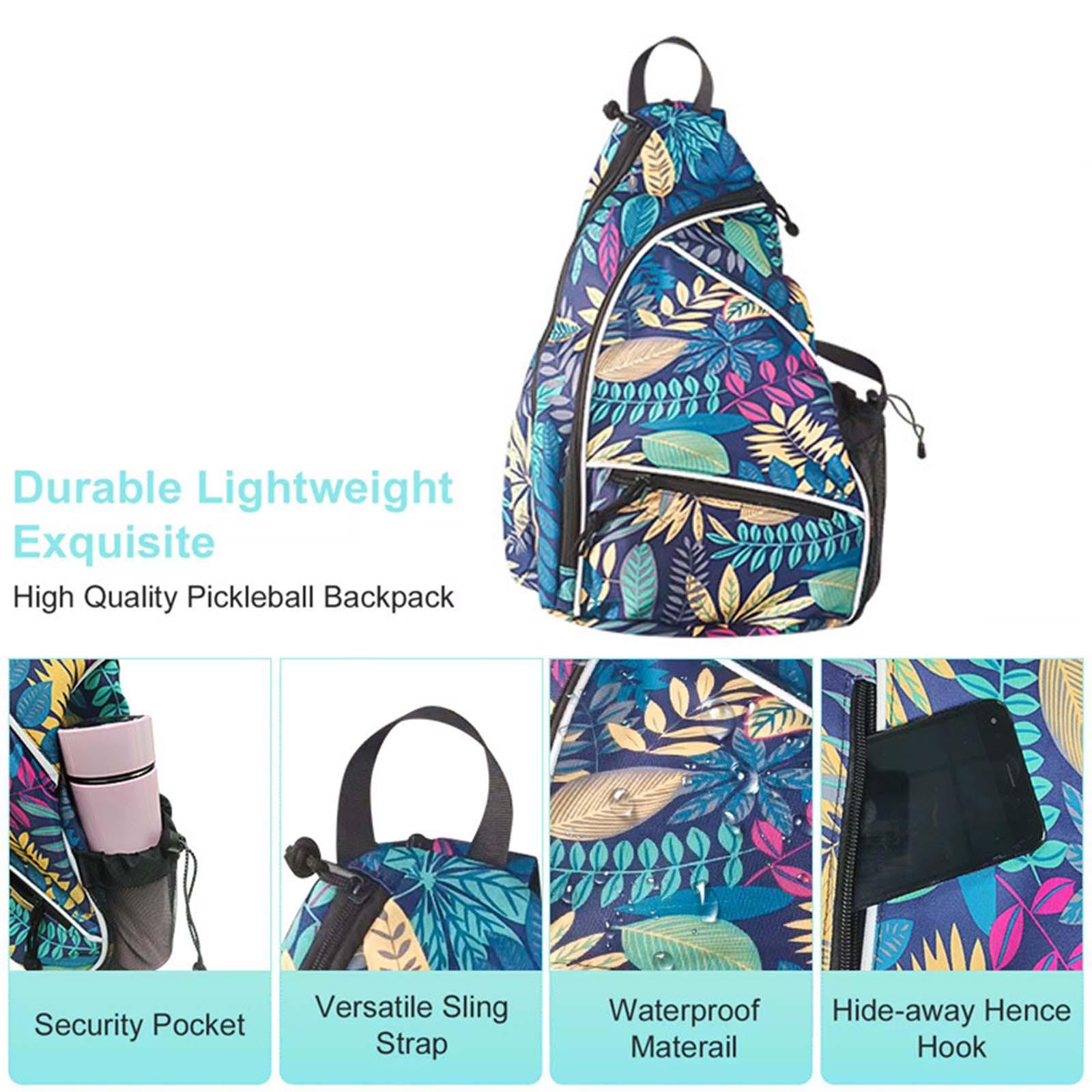 Pickleball Bag Crossbody Backpack for Racketball, Tennis Racket, Badminton