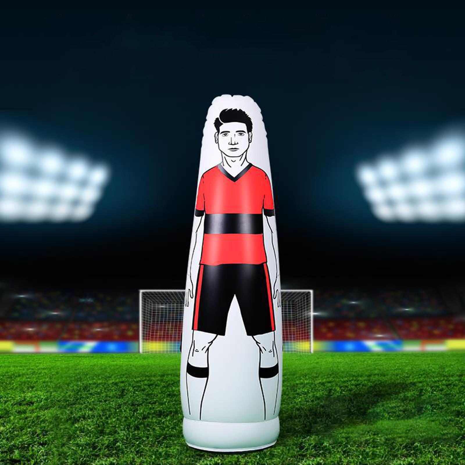 Inflatable Football Training Dummy Defender Wall Durable Boxing Punching Bag red 160cm