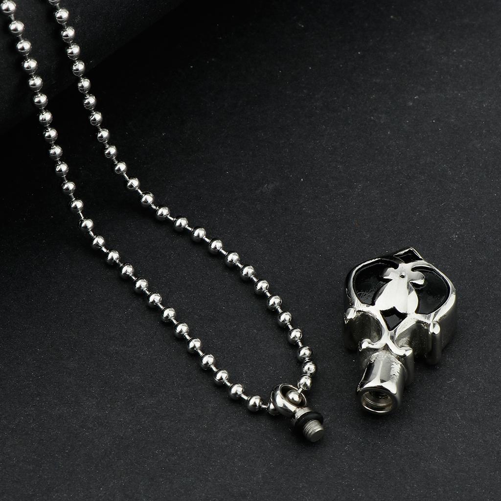 Stainless Steel Urn Pendant Necklace Cremation Jewelry Ashes Keepsake 1