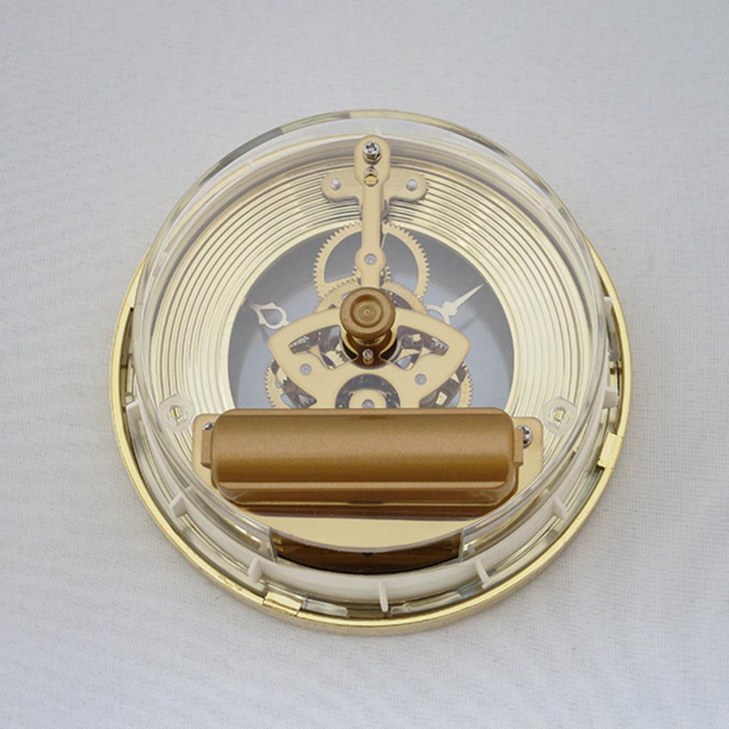 103mm Dial Roman Numeral Skeleton Watch Quartz Clock Insert with Golden Trim